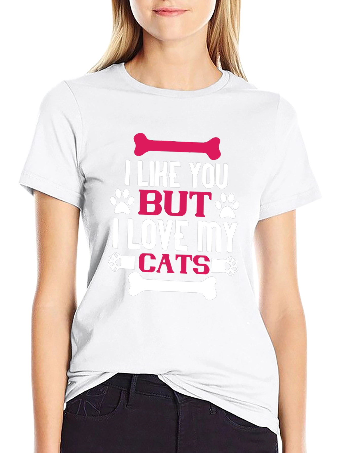Camiseta Negra I Love My Cats