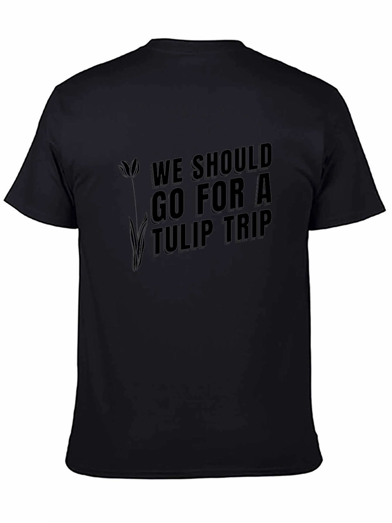 Camiseta Negra Tulip Trip