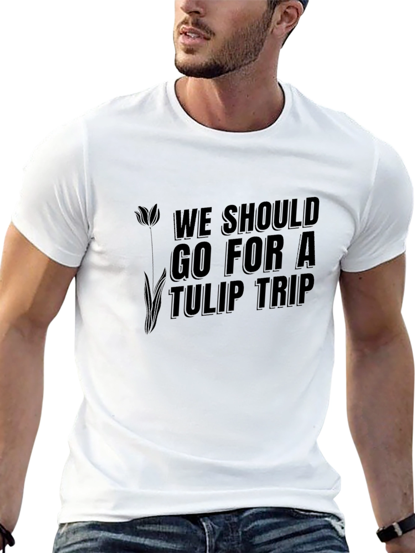 Camiseta Negra Tulip Trip