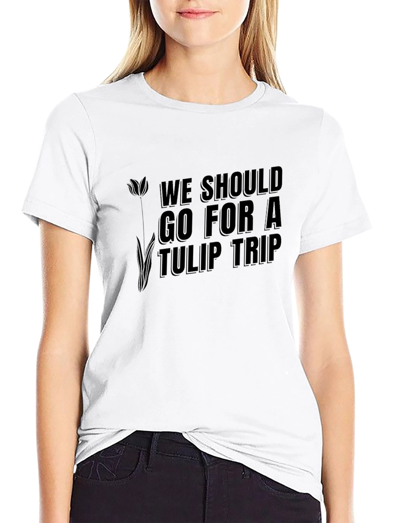 Camiseta Negra Tulip Trip