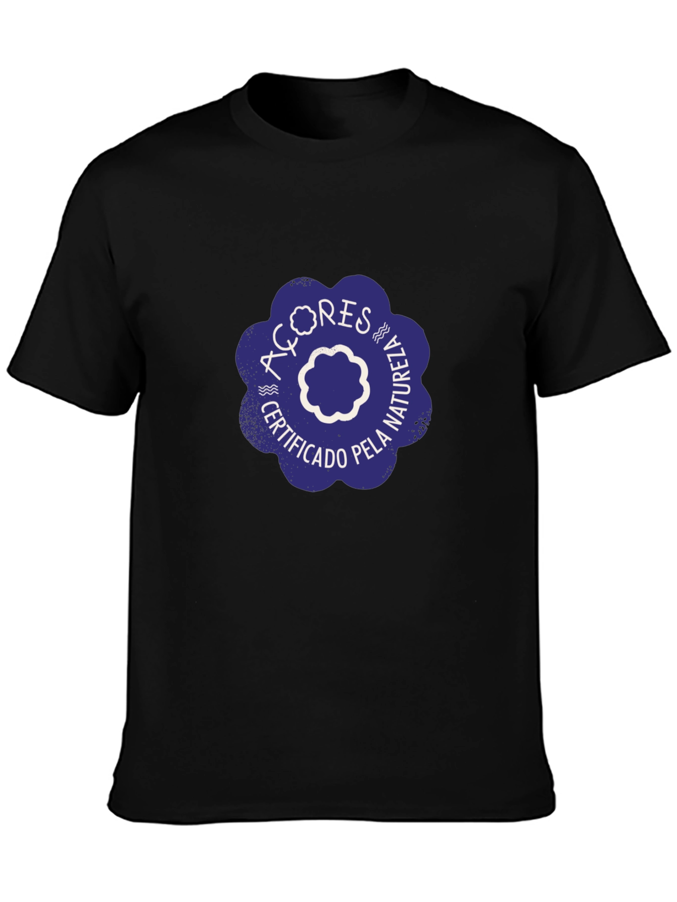 Camiseta Negra Azores Certificado Pela Natureza
