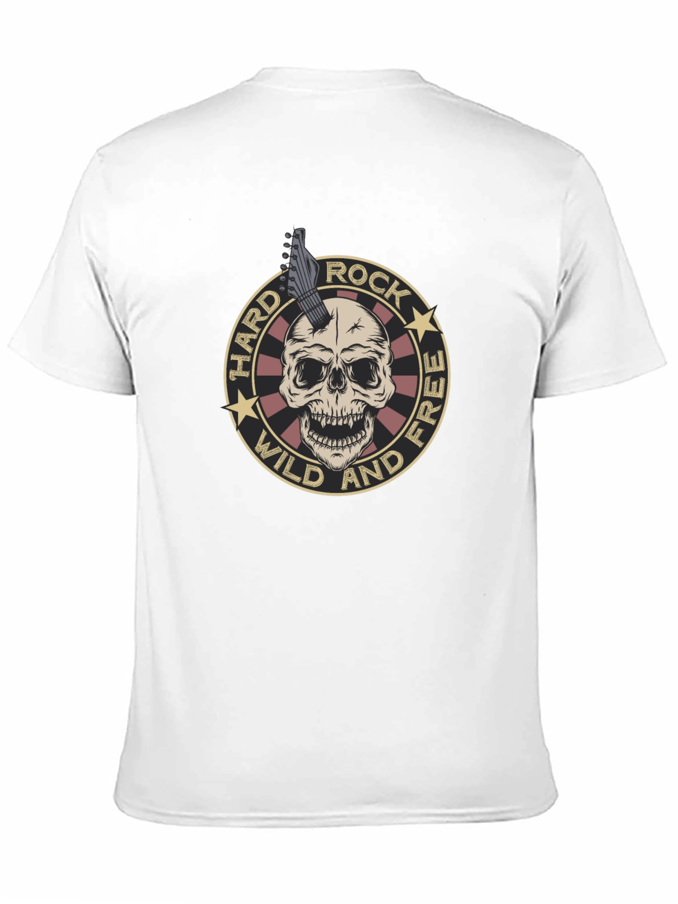Camiseta Negra Rock n Roll Cráneo