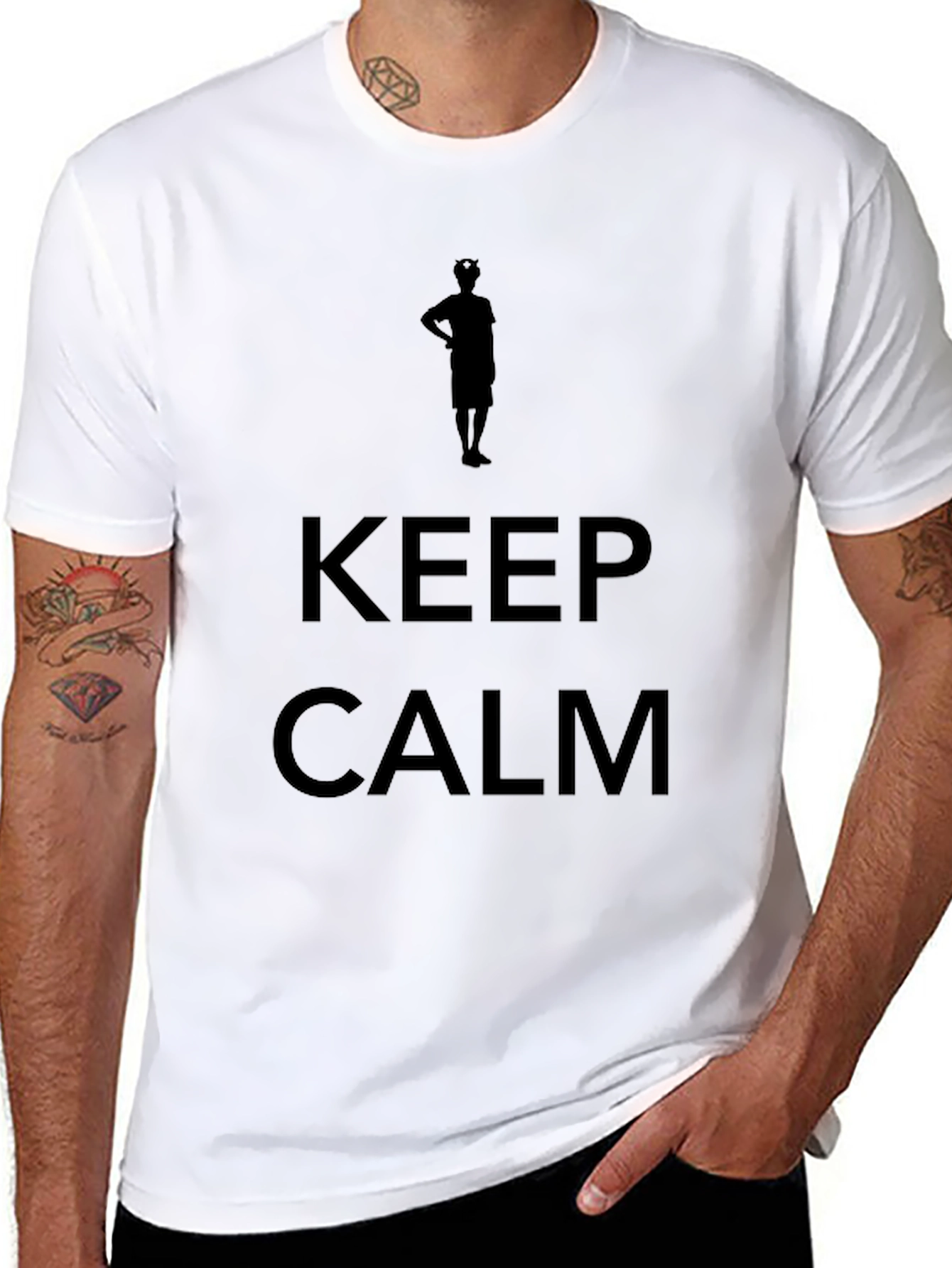 Camiseta Negra Hombre - Keep Calm