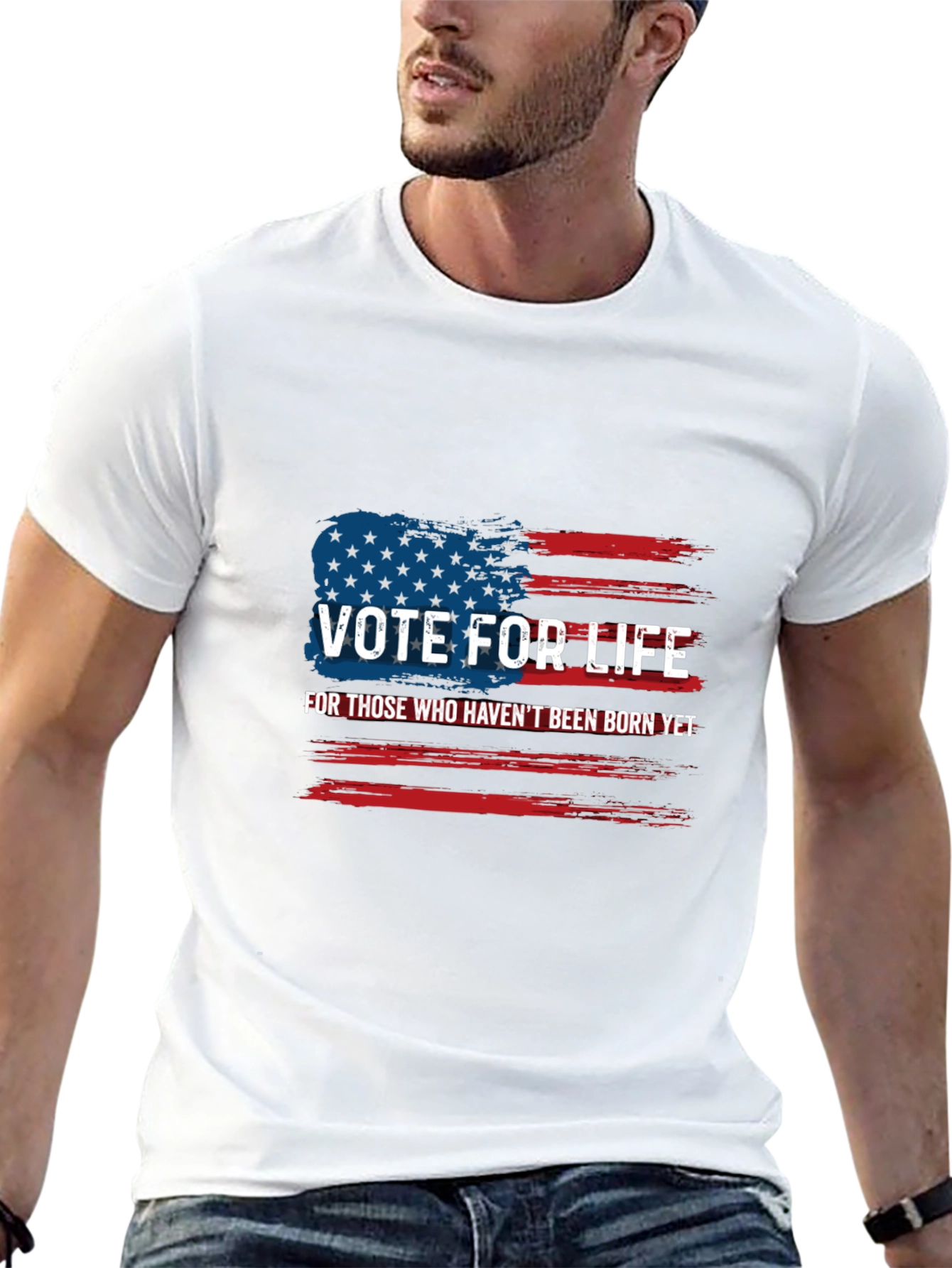 Camiseta Negra Vote For Life Americana