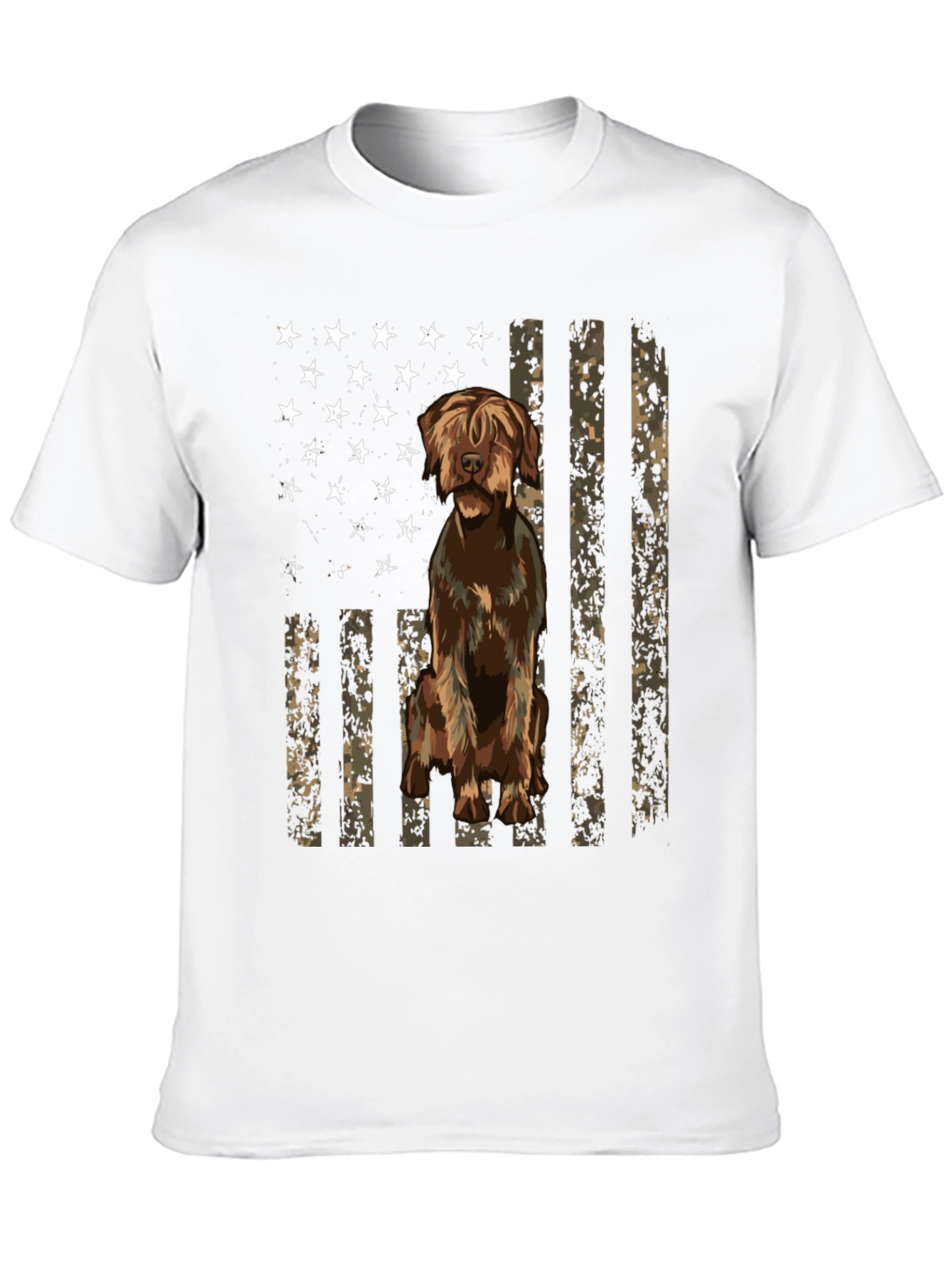 Camiseta Negra con Diseño de Bandera y Perro