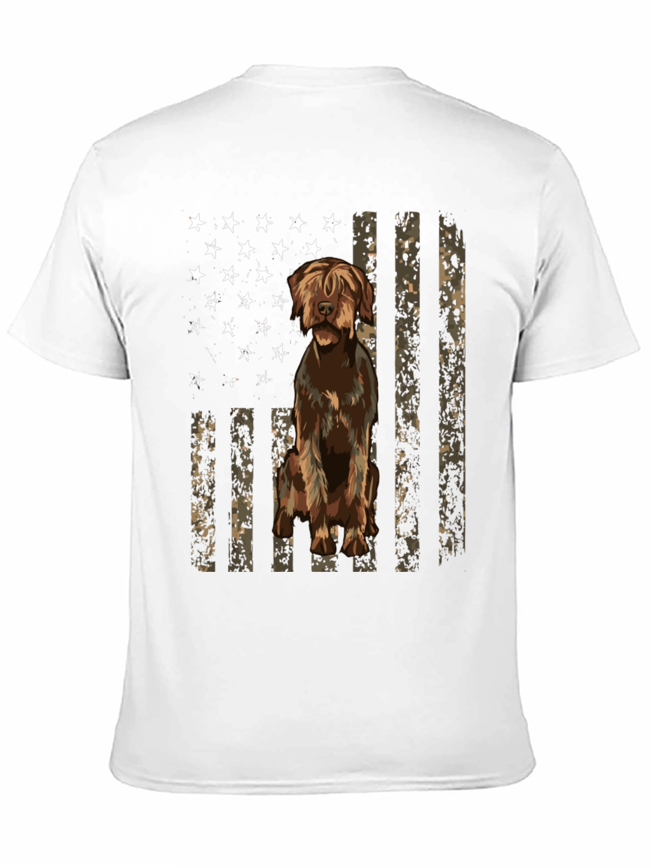 Camiseta Negra con Diseño de Bandera y Perro