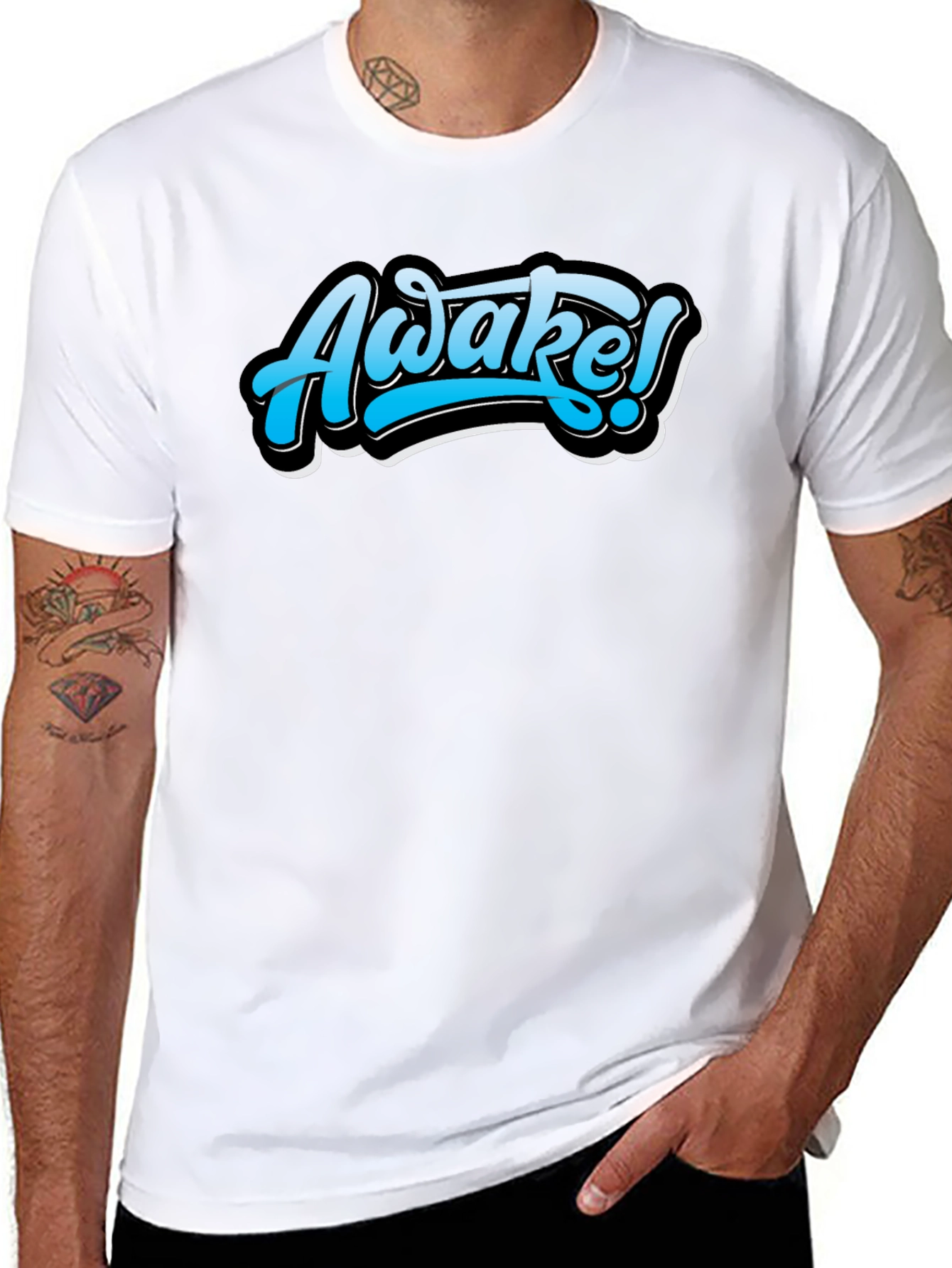 Camiseta Negra Awake! Diseño Urbano
