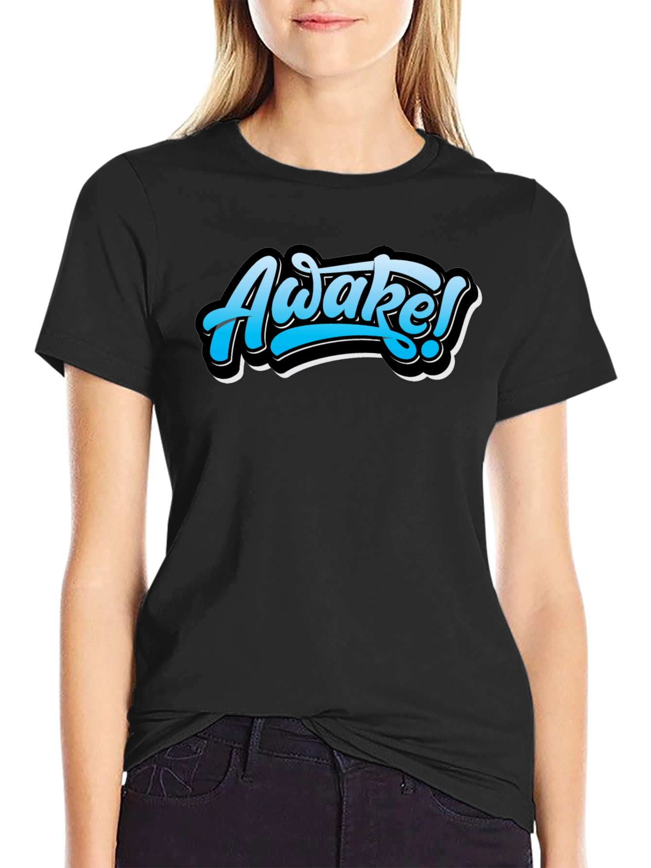 Camiseta Negra Awake! Diseño Urbano