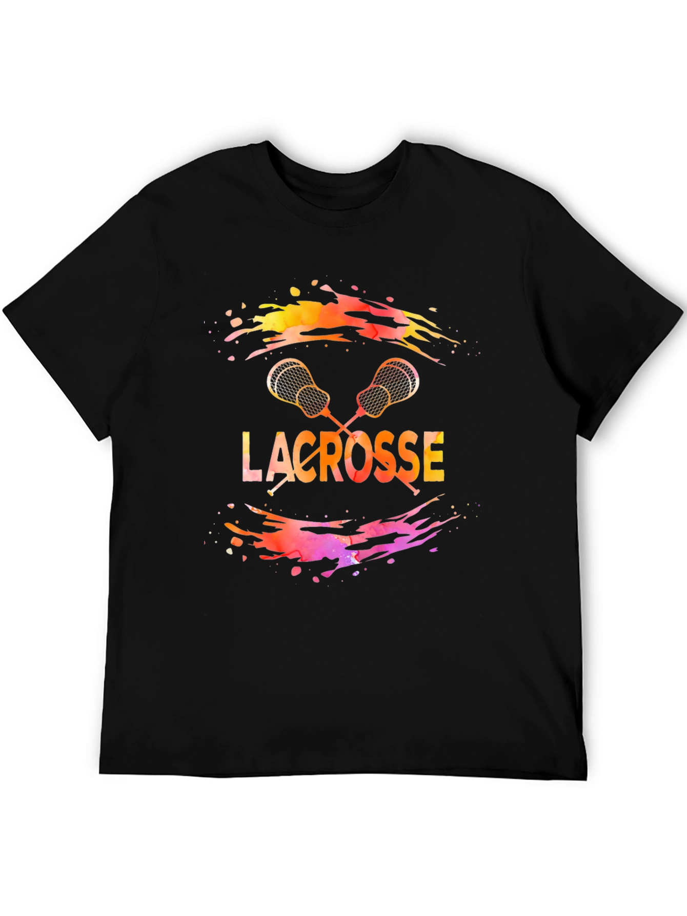 Camiseta Lacrosse Hombre Diseño Acuarela
