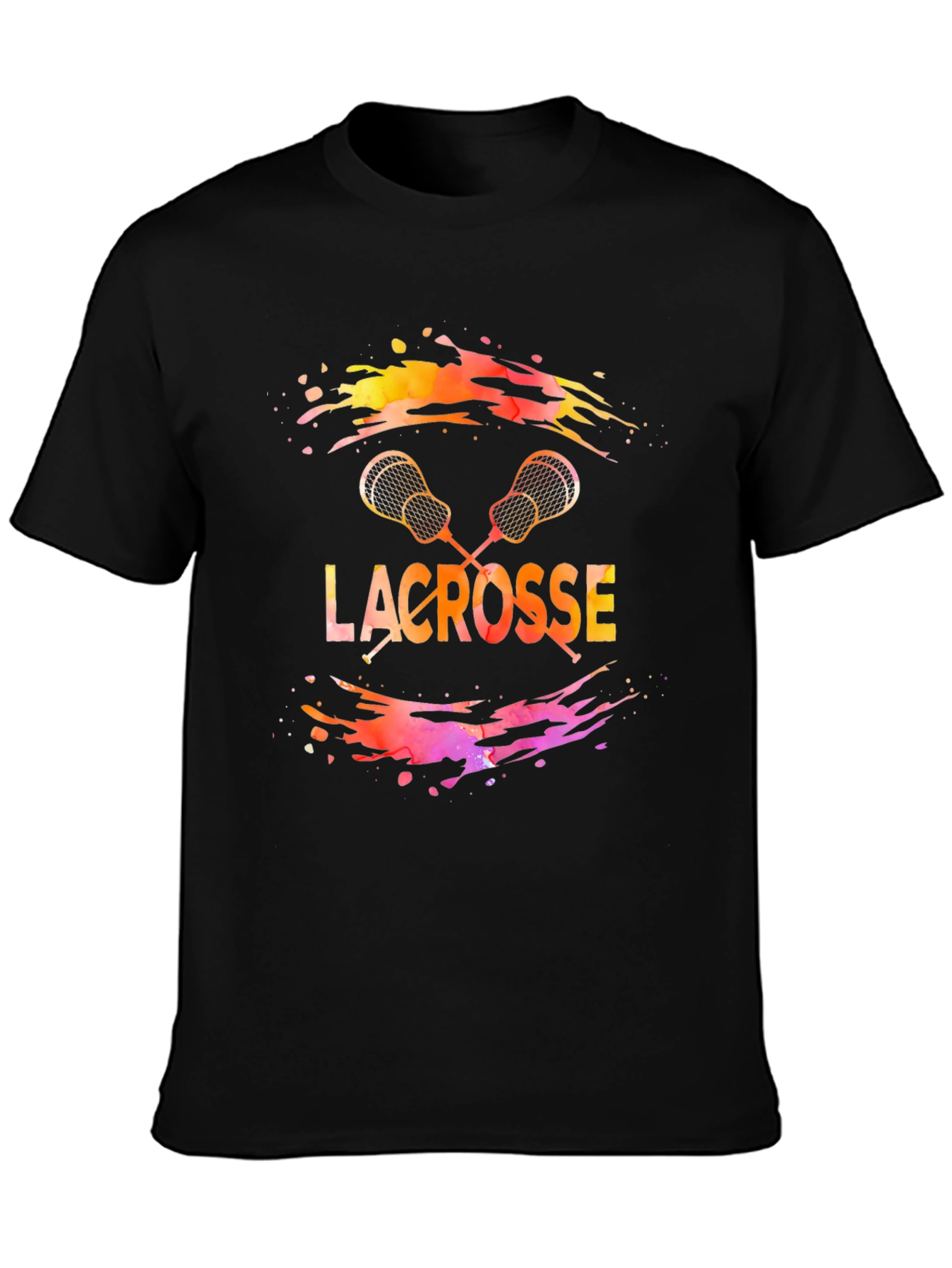 Camiseta Lacrosse Hombre Diseño Acuarela