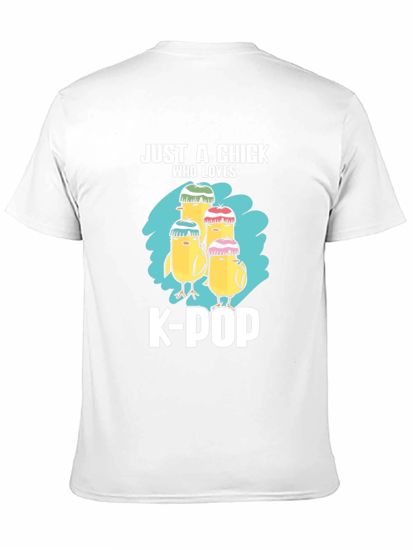 Camiseta Negra Just a Chick Who Loves K-Pop