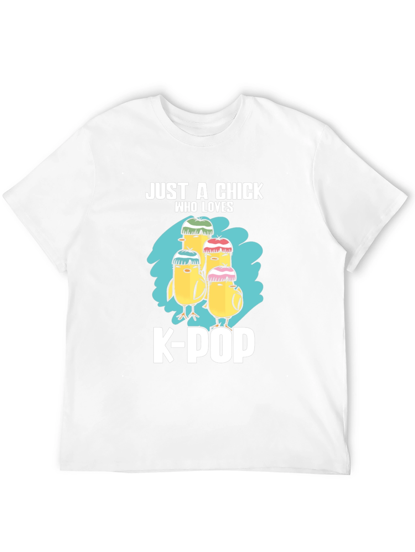 Camiseta Negra Just a Chick Who Loves K-Pop