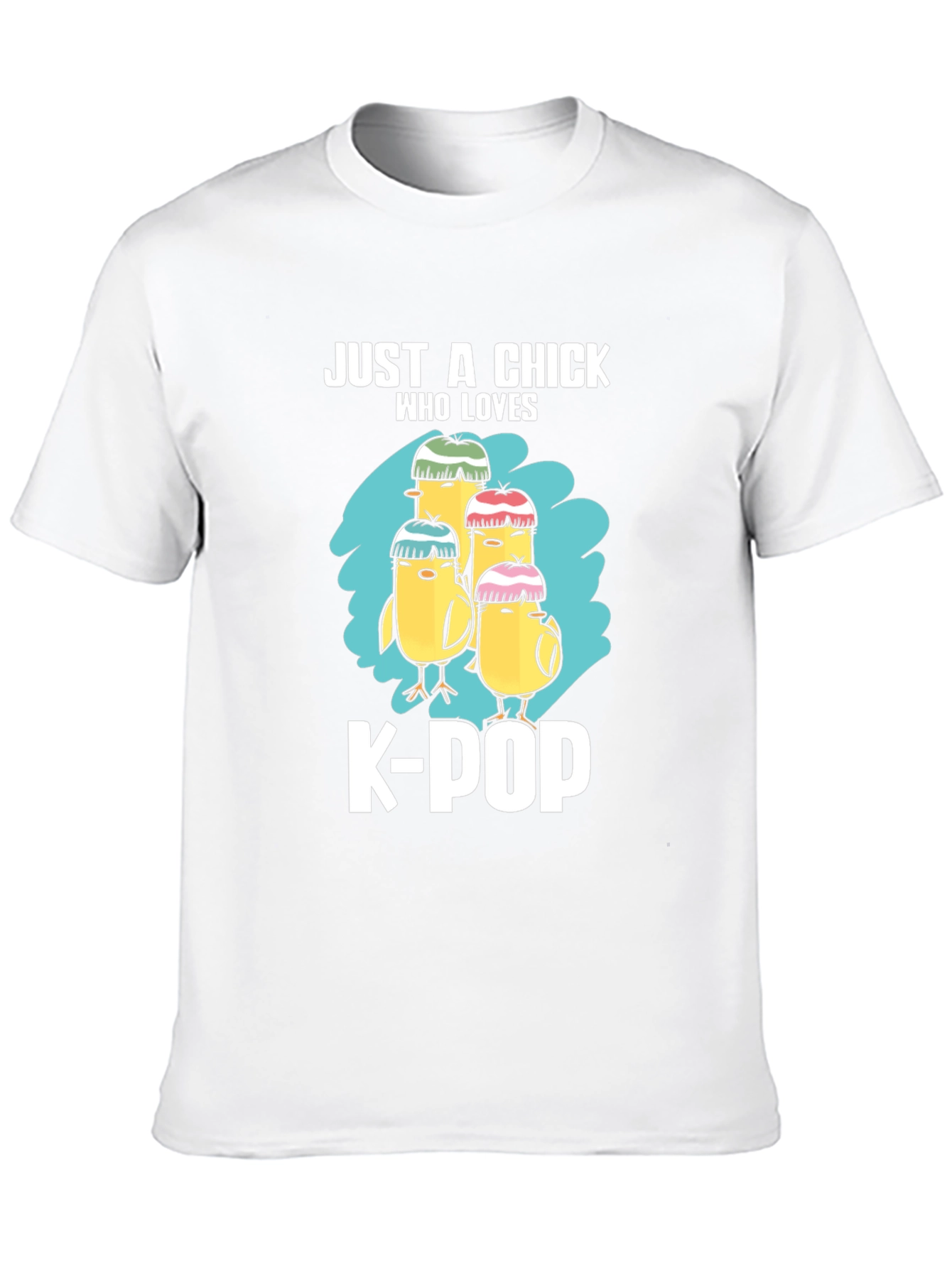 Camiseta Negra Just a Chick Who Loves K-Pop