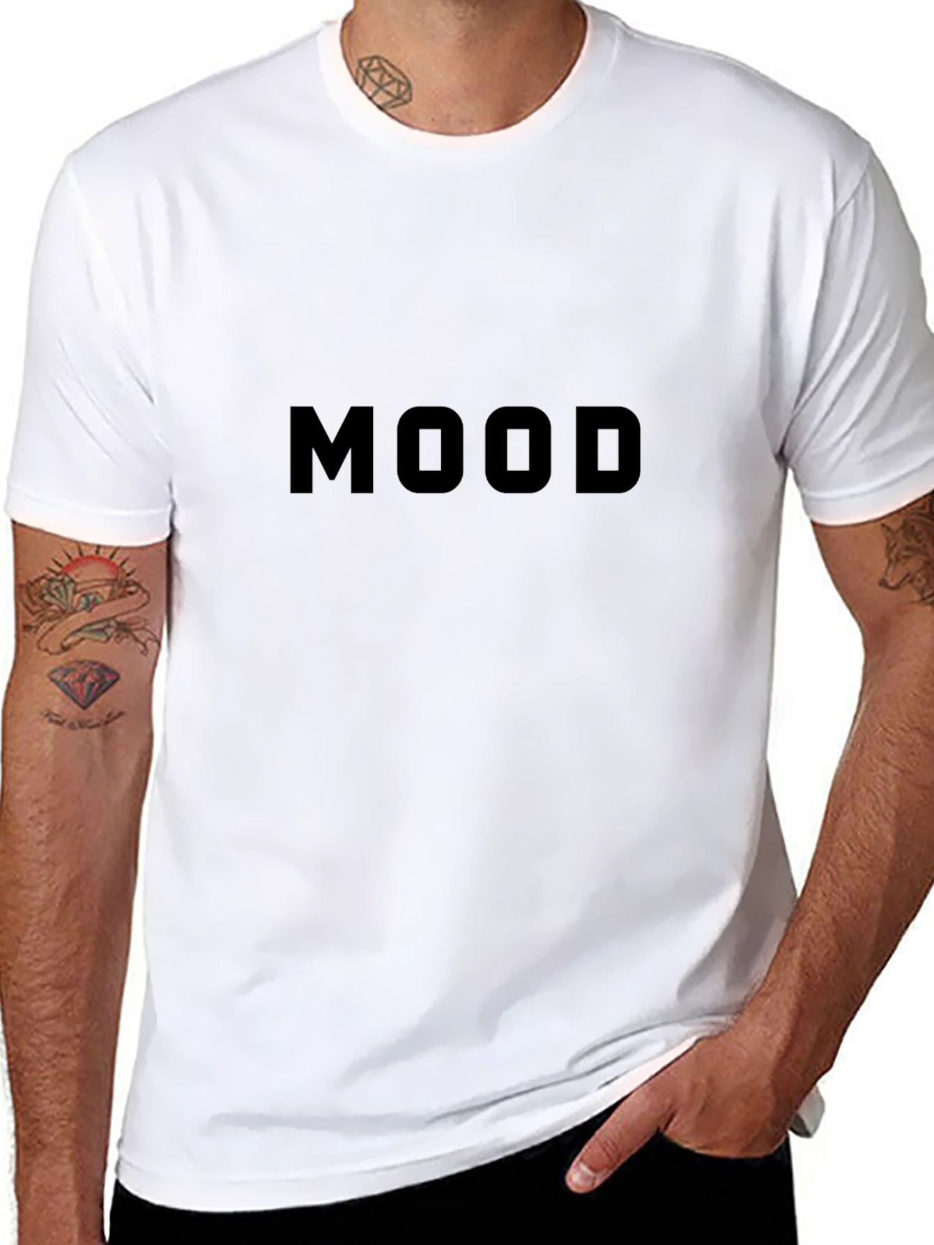 Camiseta Negra Mood para Hombre - Casual