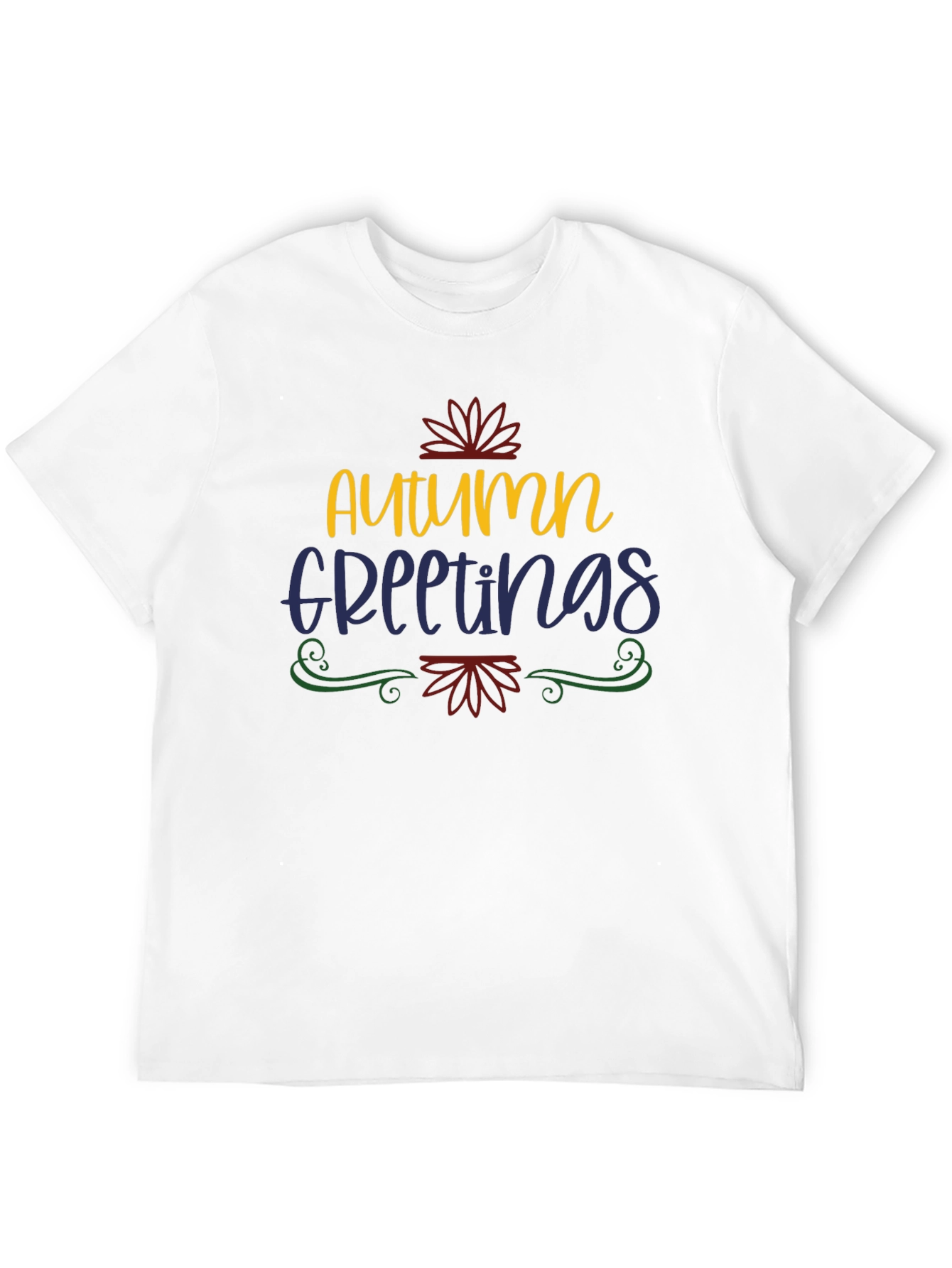 Camiseta Negra con Diseño de Otoño
