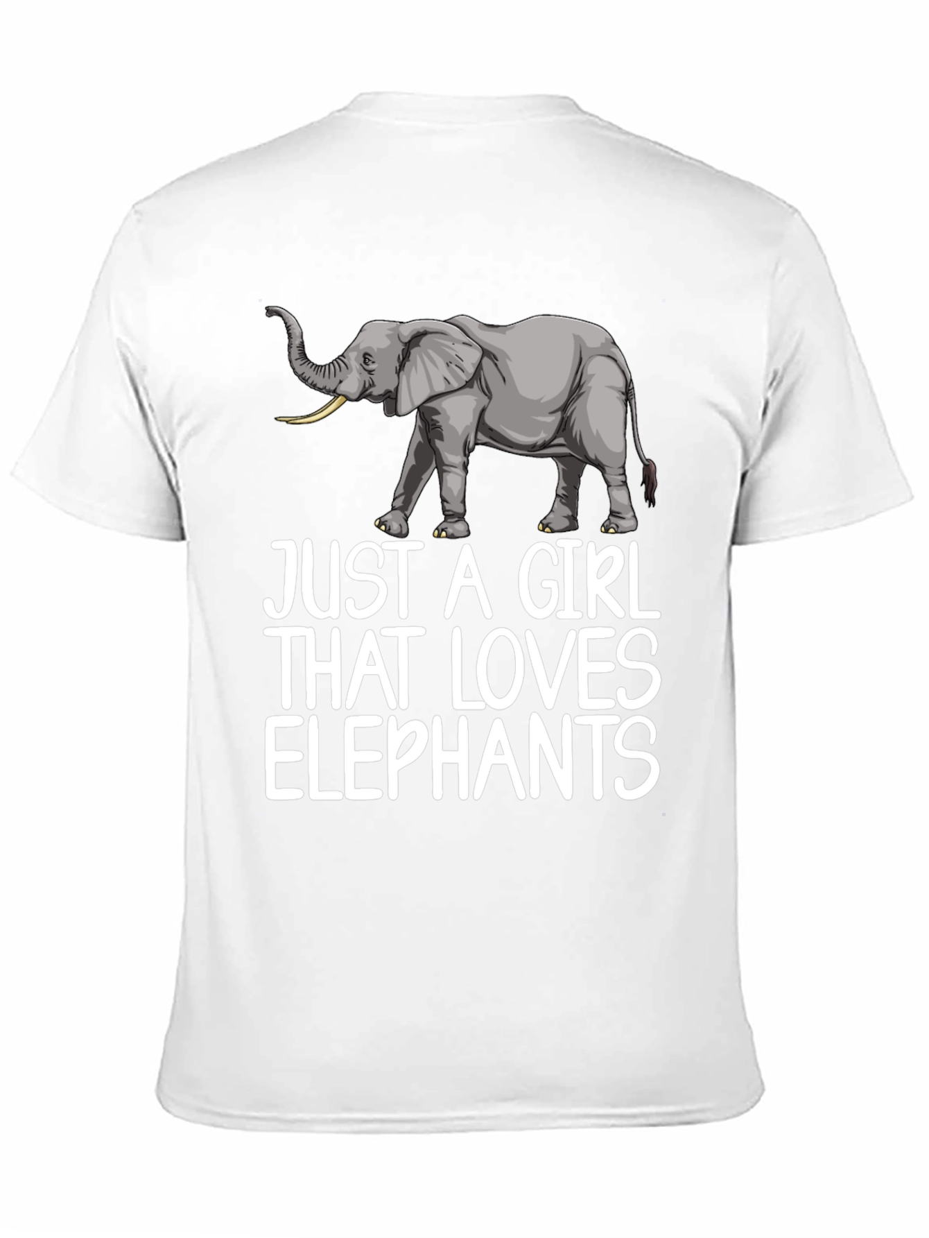 Camiseta Negra Just A Girl That Loves Elephants