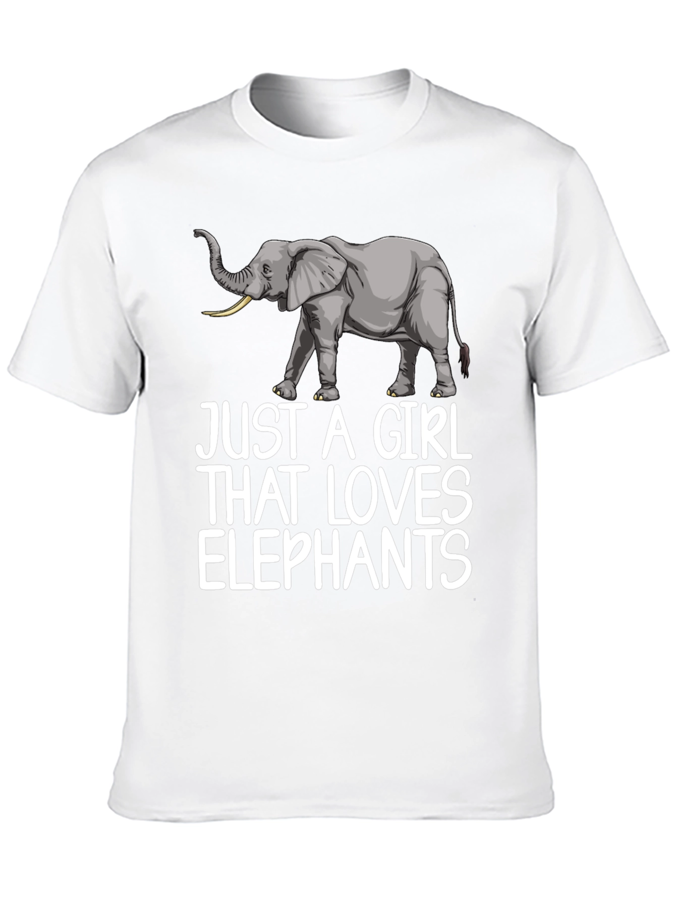 Camiseta Negra Just A Girl That Loves Elephants
