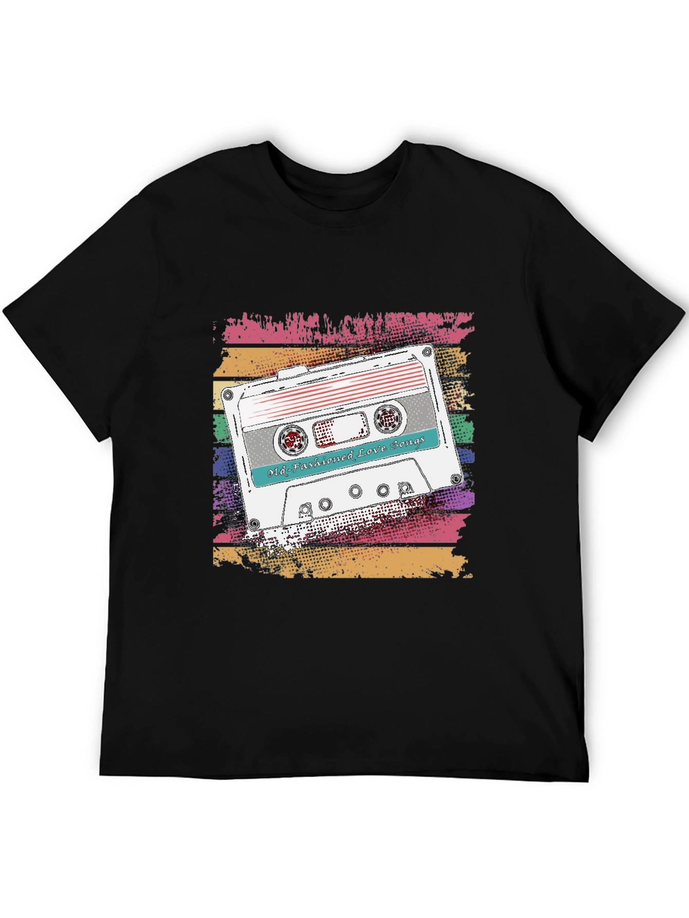 Camiseta Retro con Diseño de Cassette Old-Fashioned Love Songs