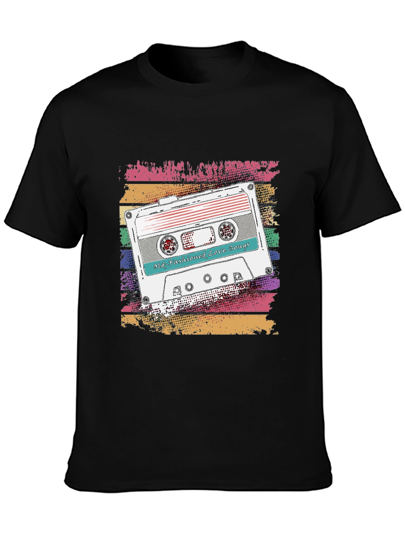 Camiseta Retro con Diseño de Cassette Old-Fashioned Love Songs
