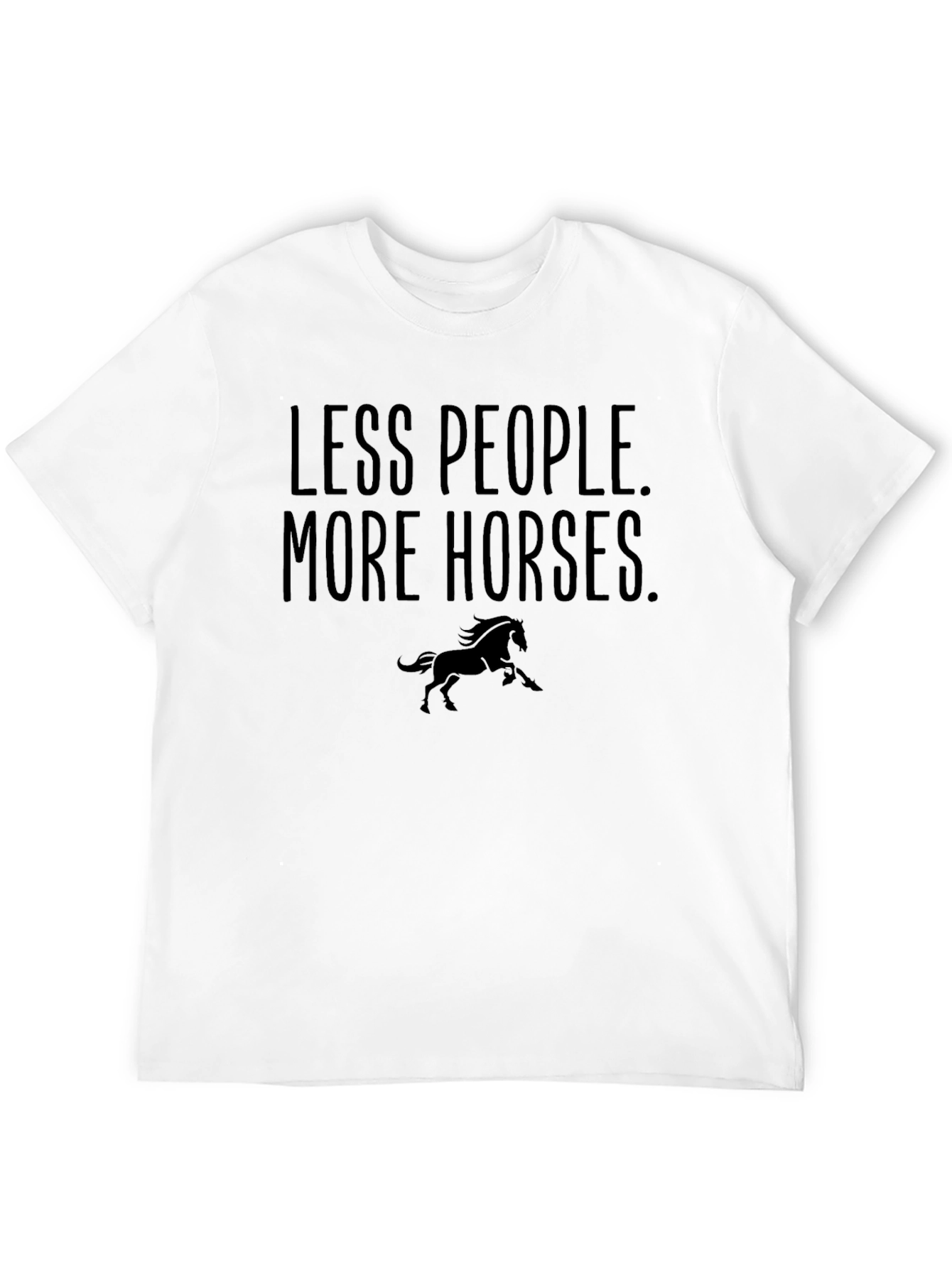 Camiseta Negra: Menos Gente Más Caballos