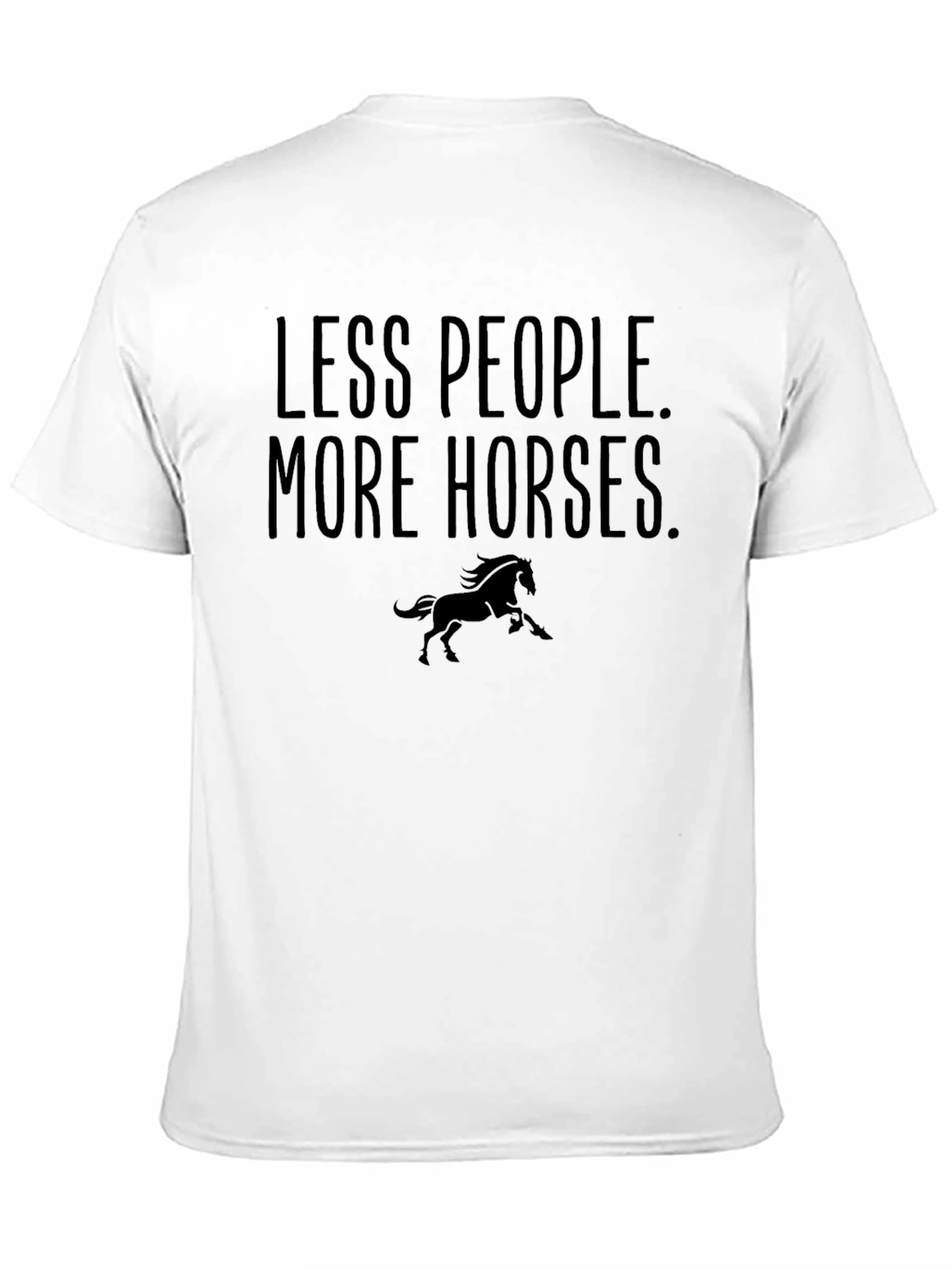 Camiseta Negra: Menos Gente Más Caballos