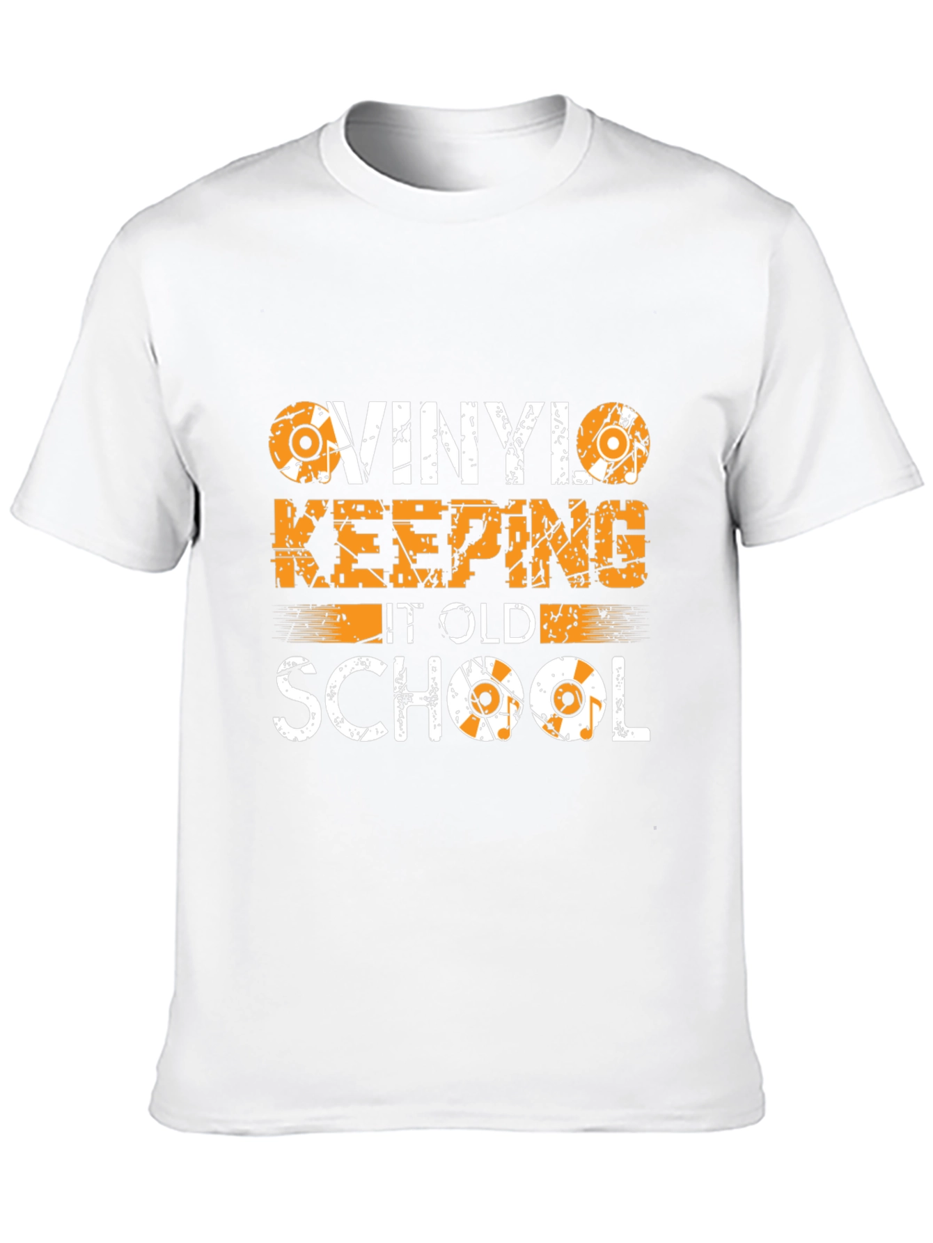 Camiseta Negra Vinilo Old School