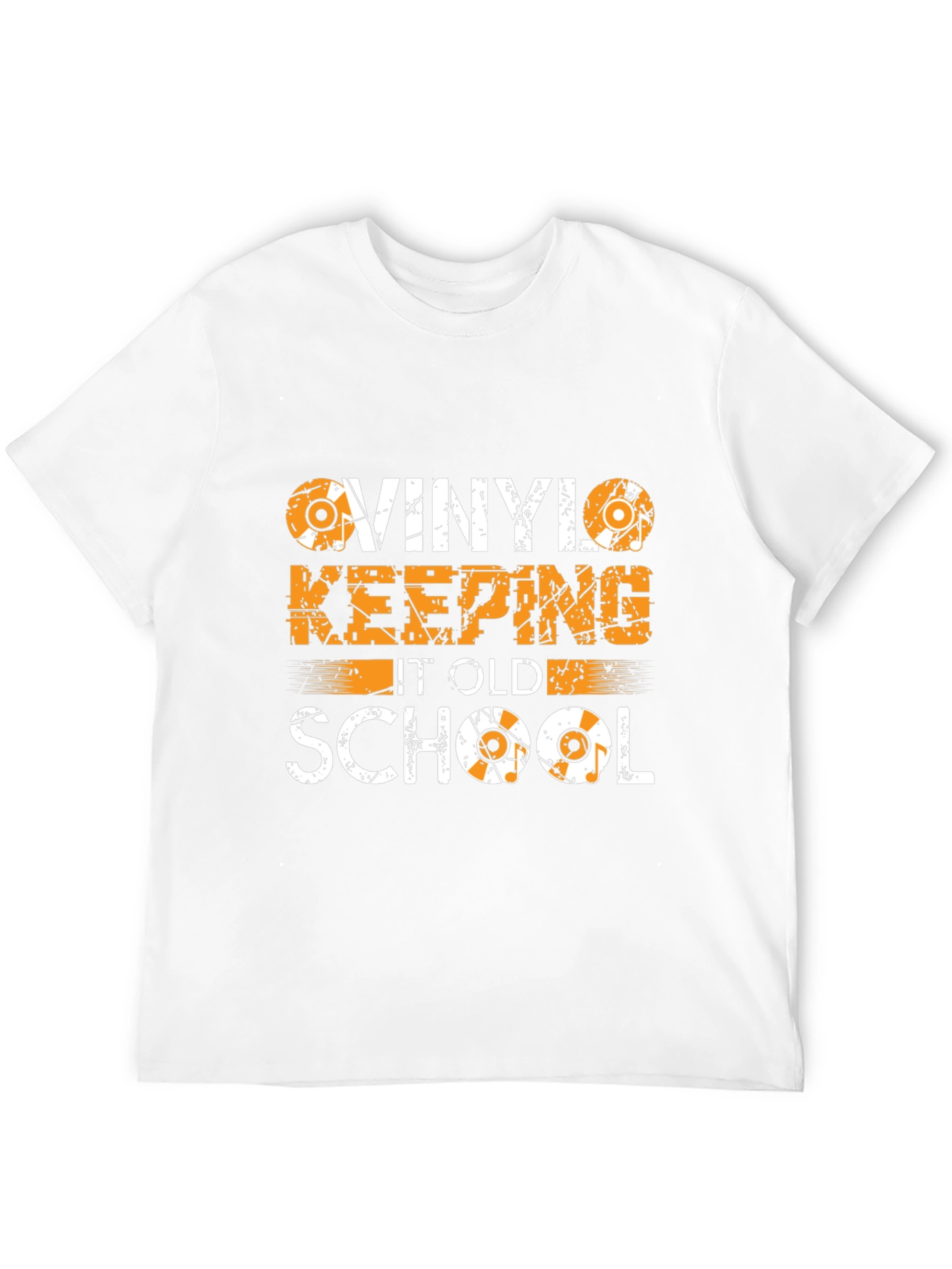 Camiseta Negra Vinilo Old School