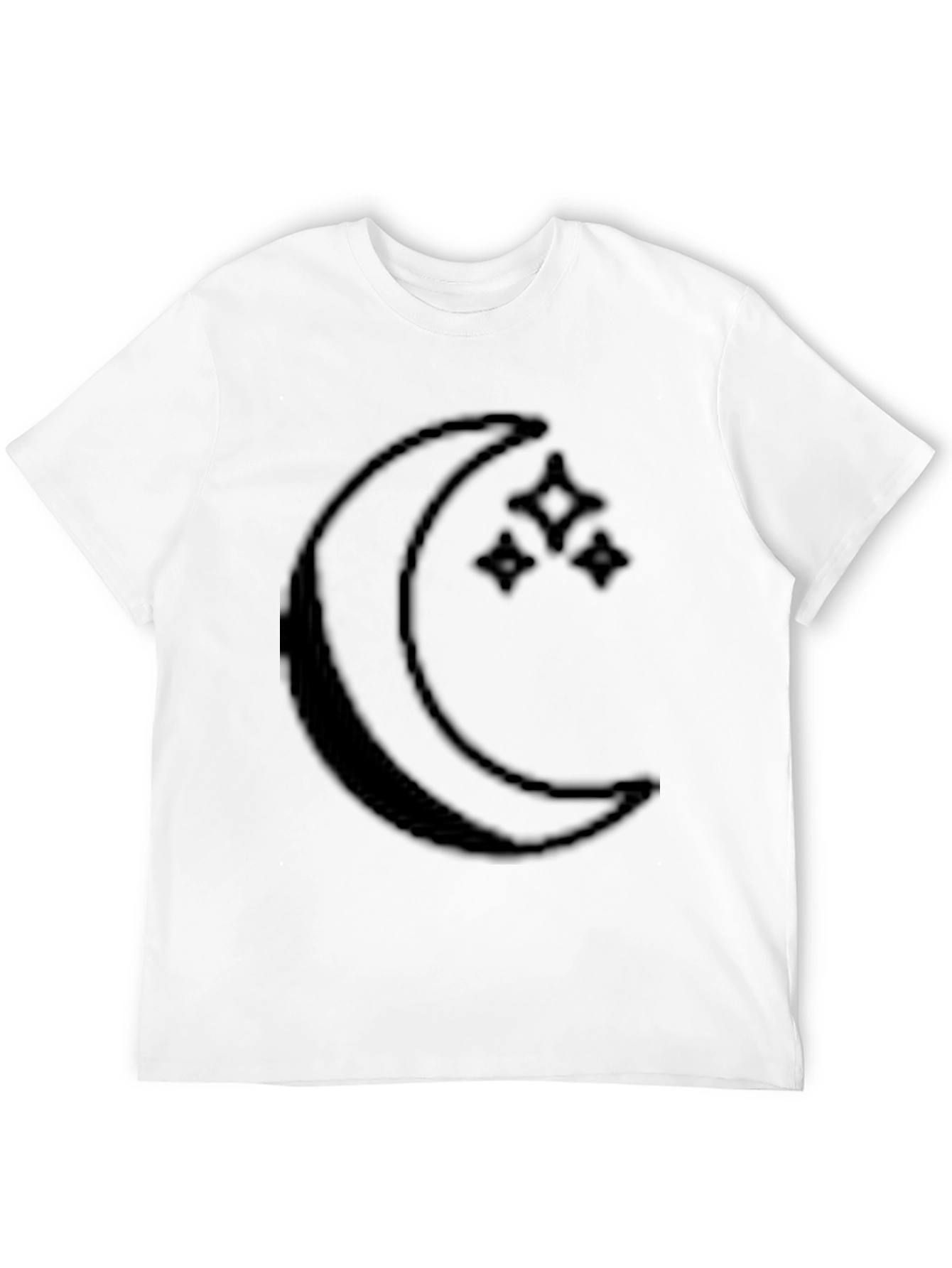 Camiseta Negra Luna y Estrellas Hombre