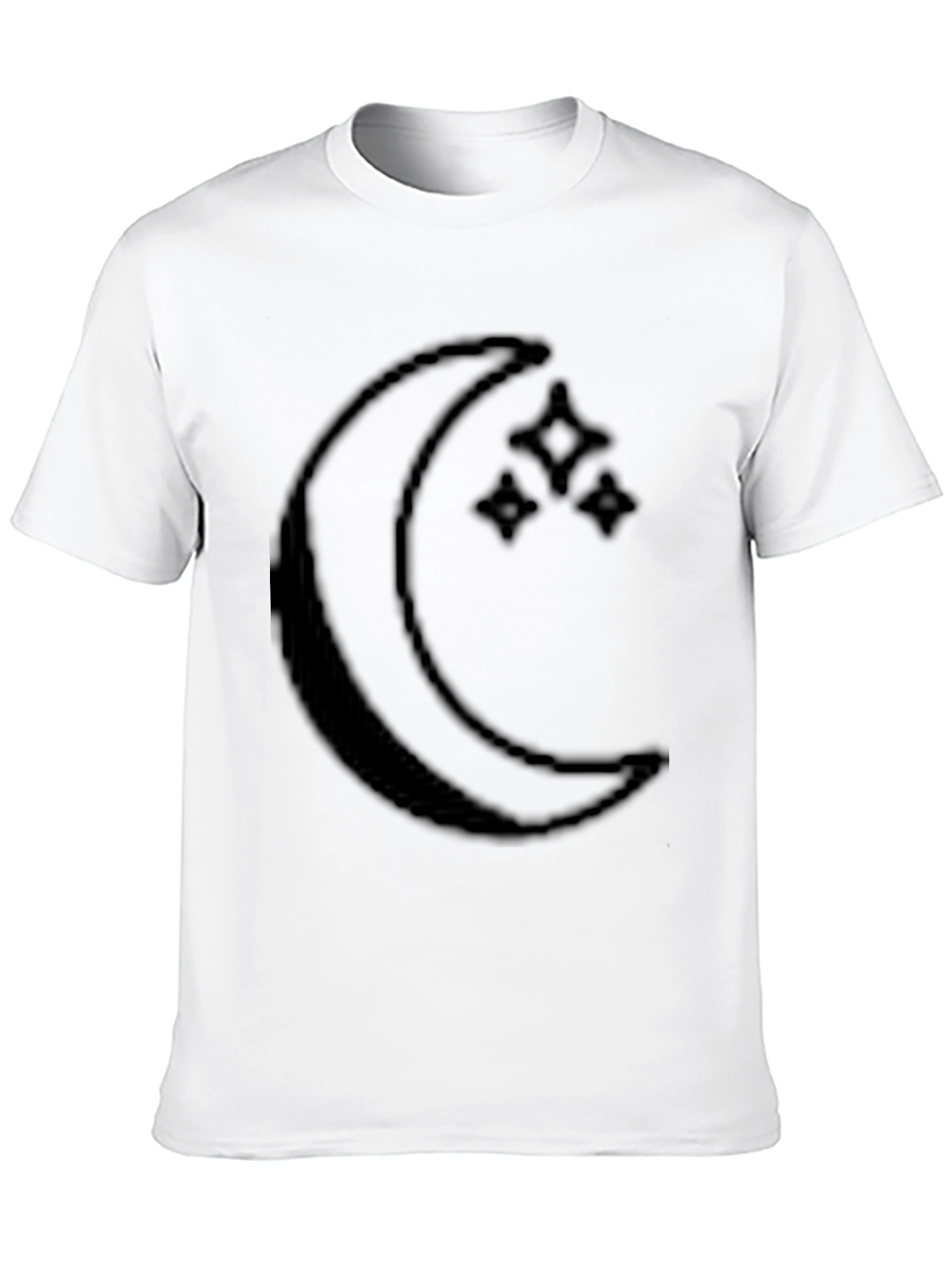 Camiseta Negra Luna y Estrellas Hombre