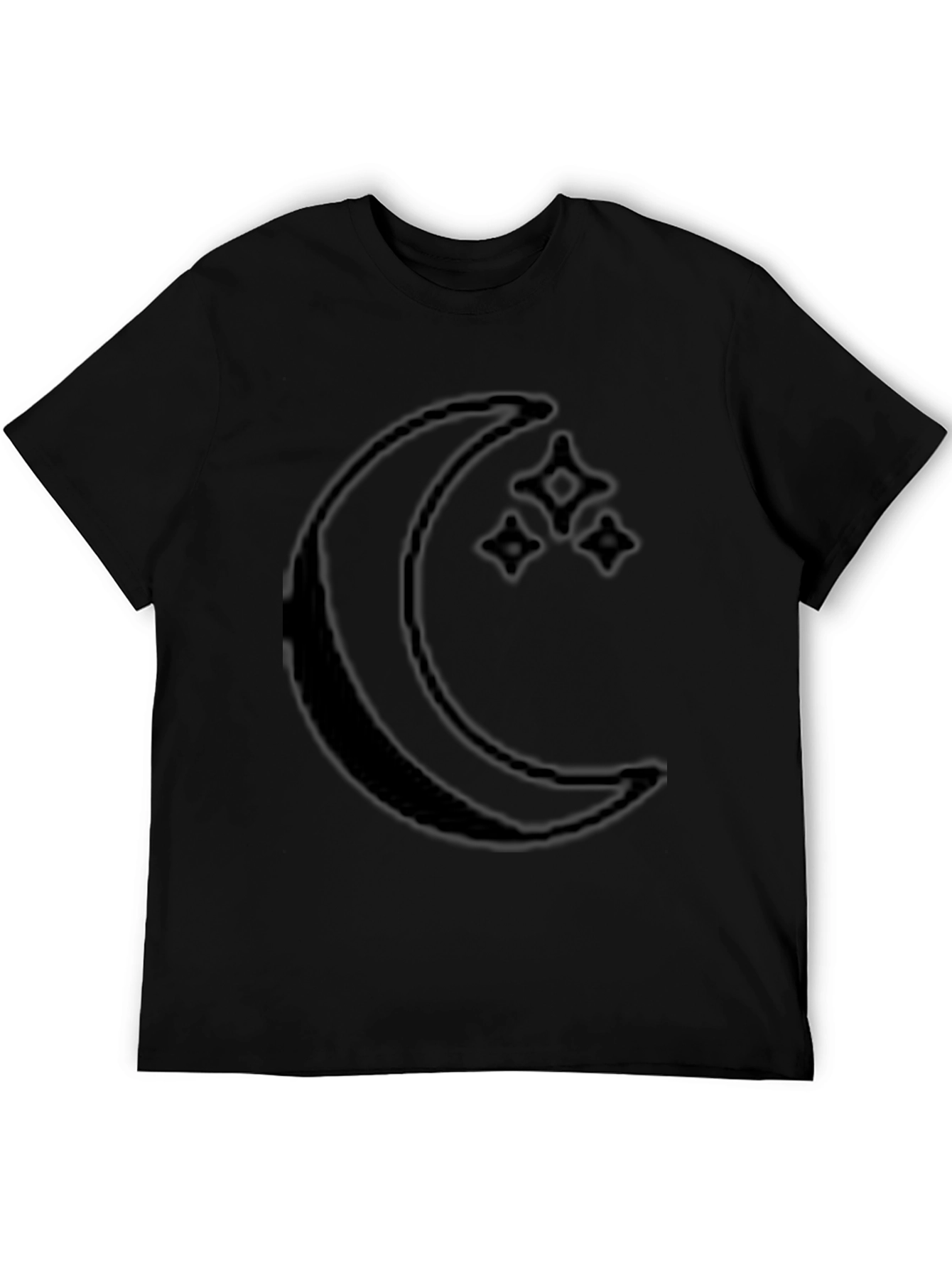 Camiseta Negra Luna y Estrellas Hombre