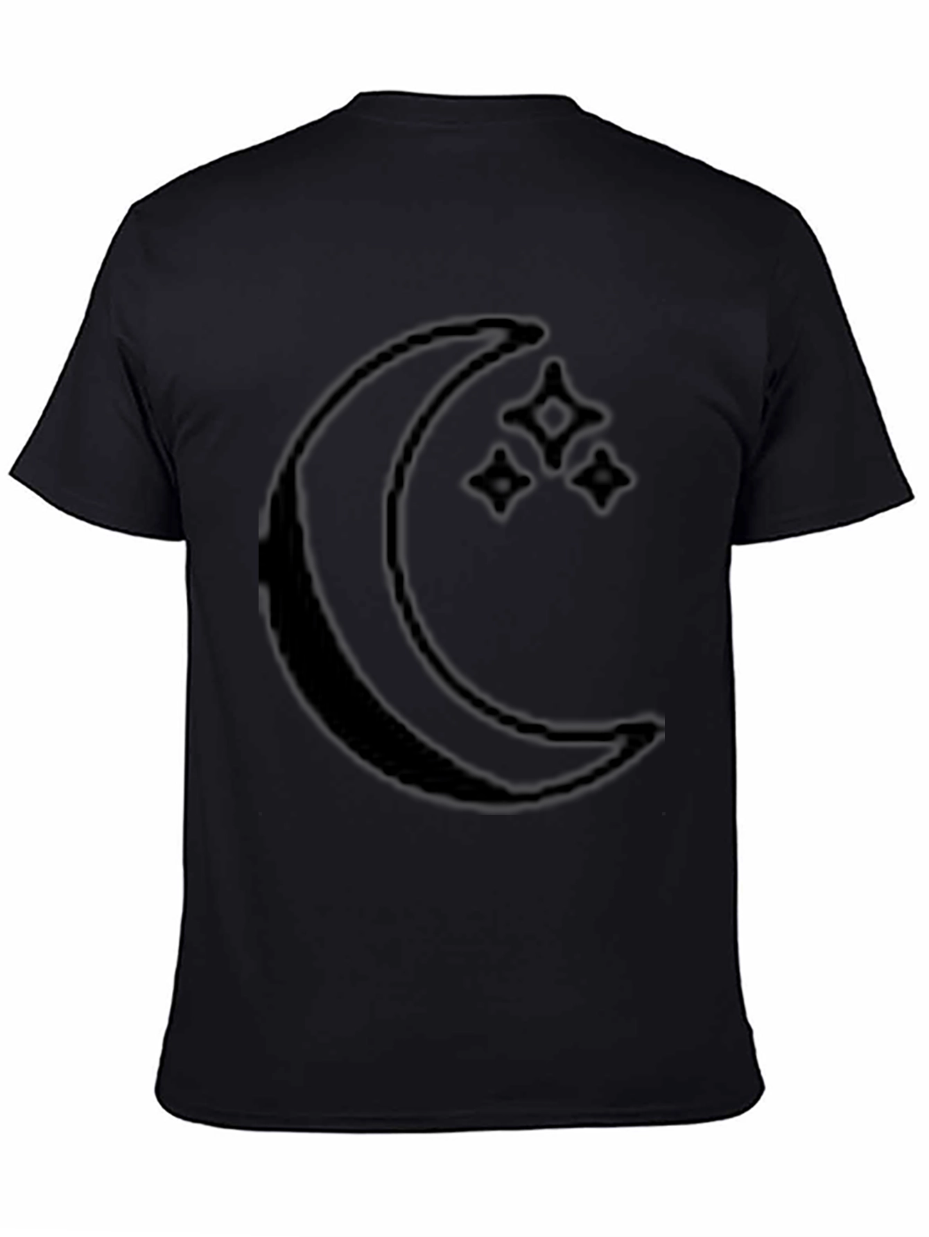Camiseta Negra Luna y Estrellas Hombre