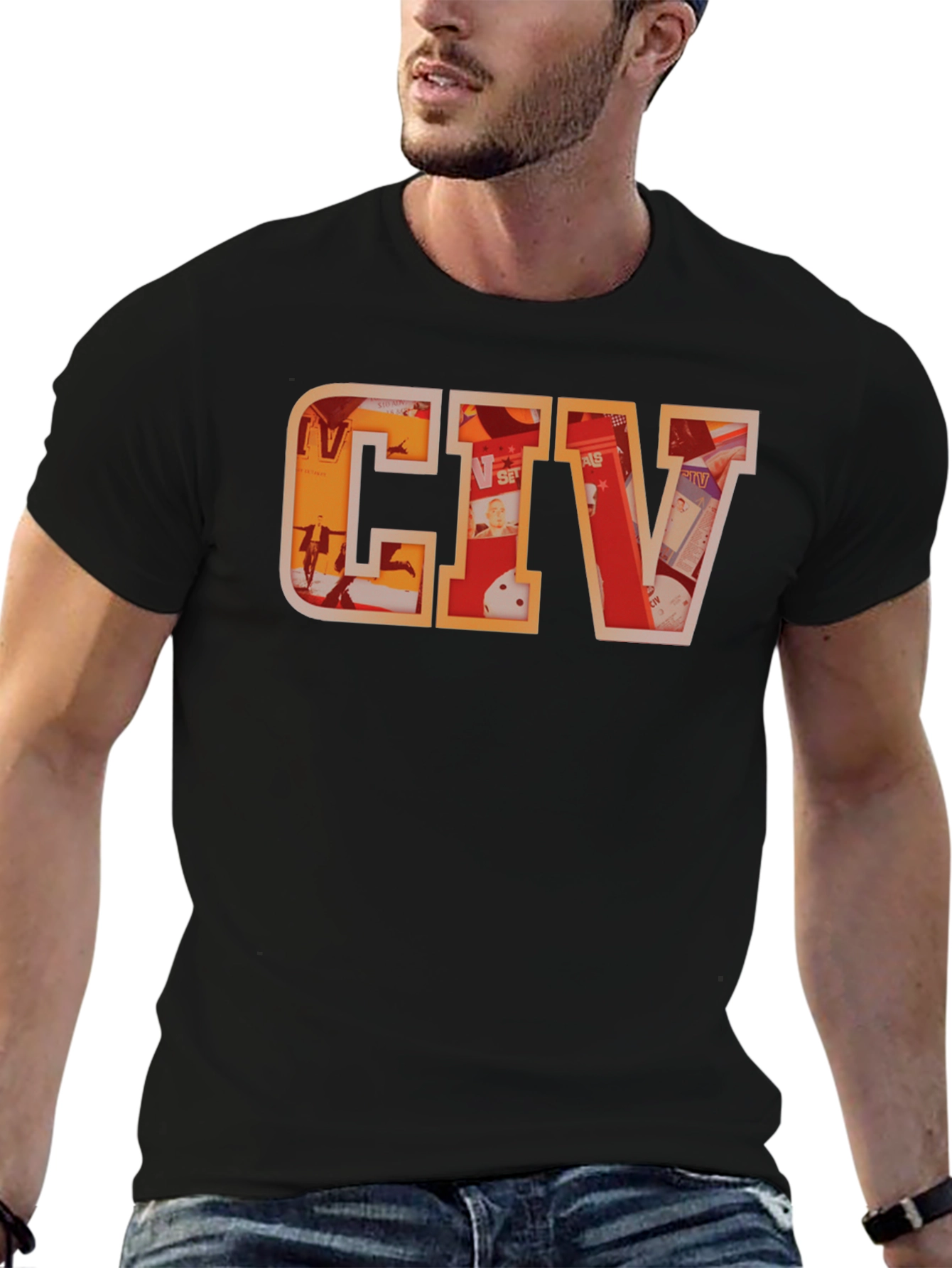Camiseta Negra con Diseño CIV
