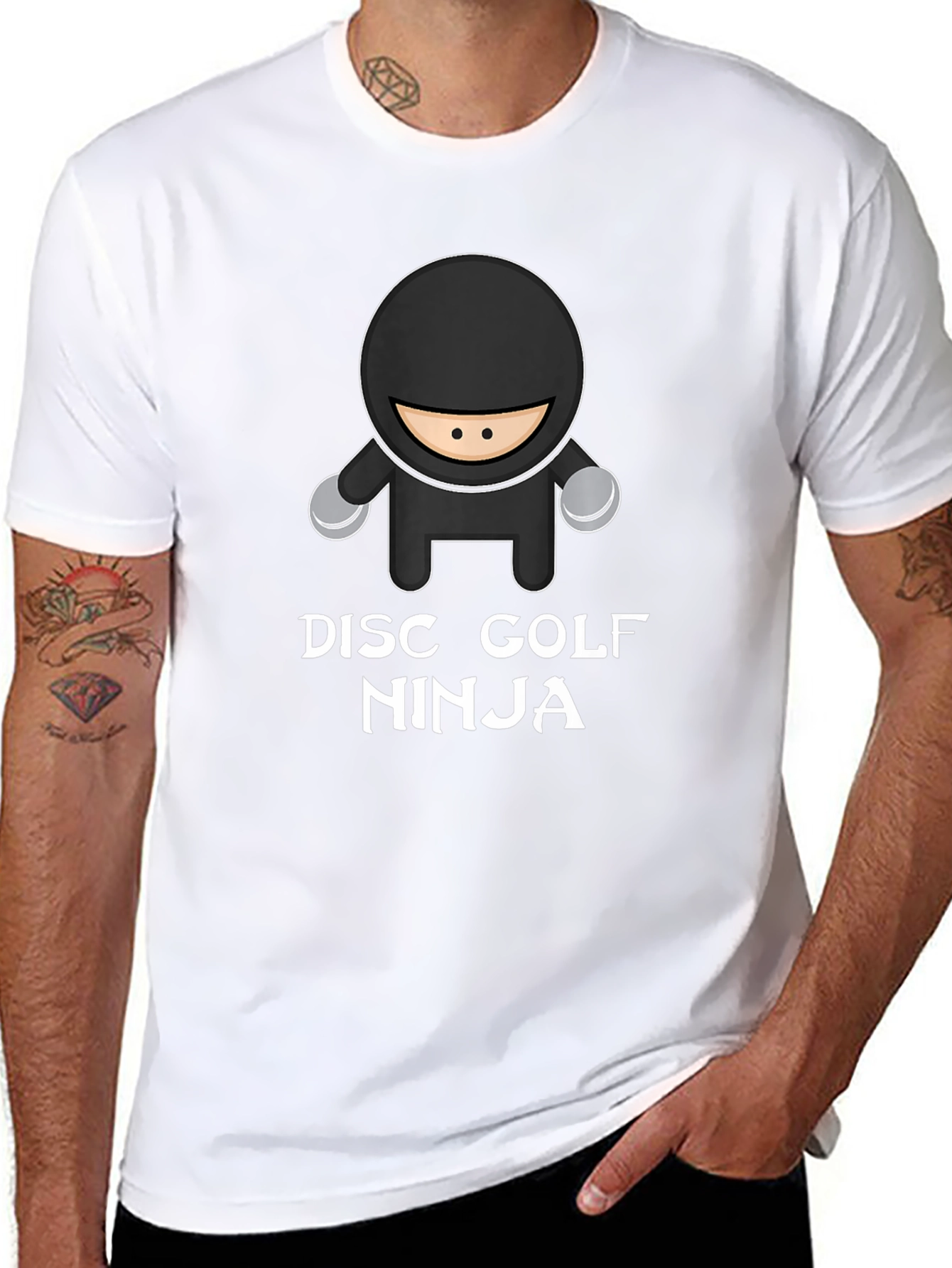 Camiseta Negra Ninja Golf de Disco