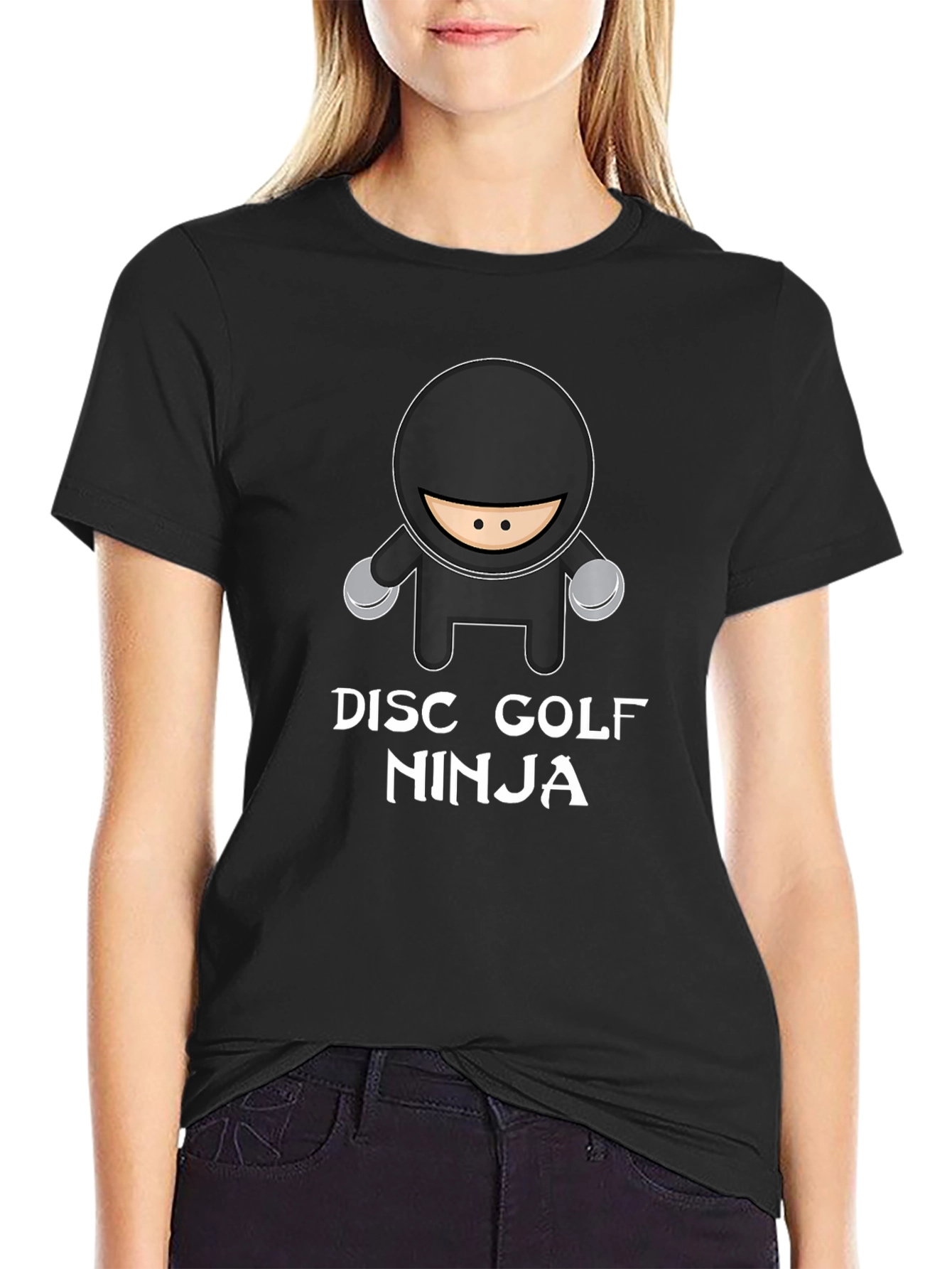 Camiseta Negra Ninja Golf de Disco
