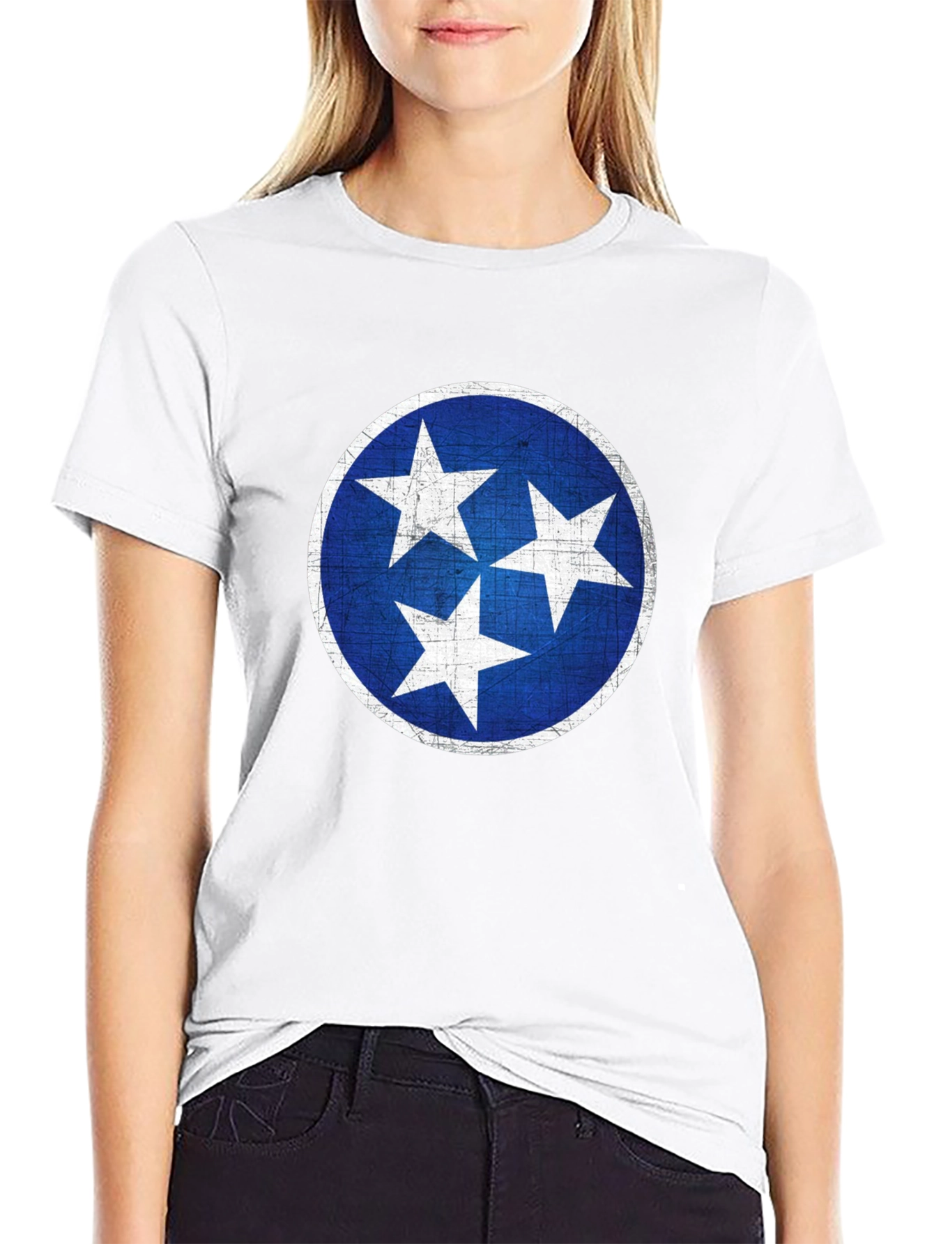 Camiseta Hombre Negra con Diseño Tennessee Stars