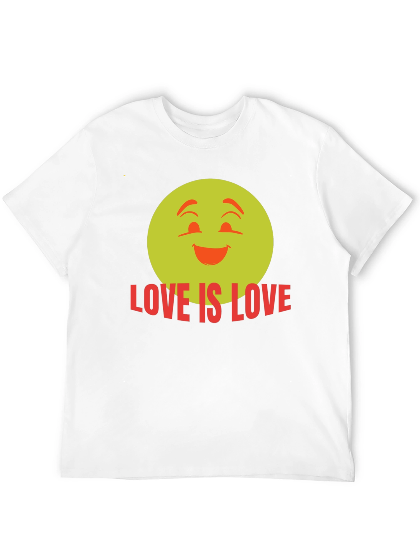 Camiseta Negra Love is Love con Emoji Sonriente
