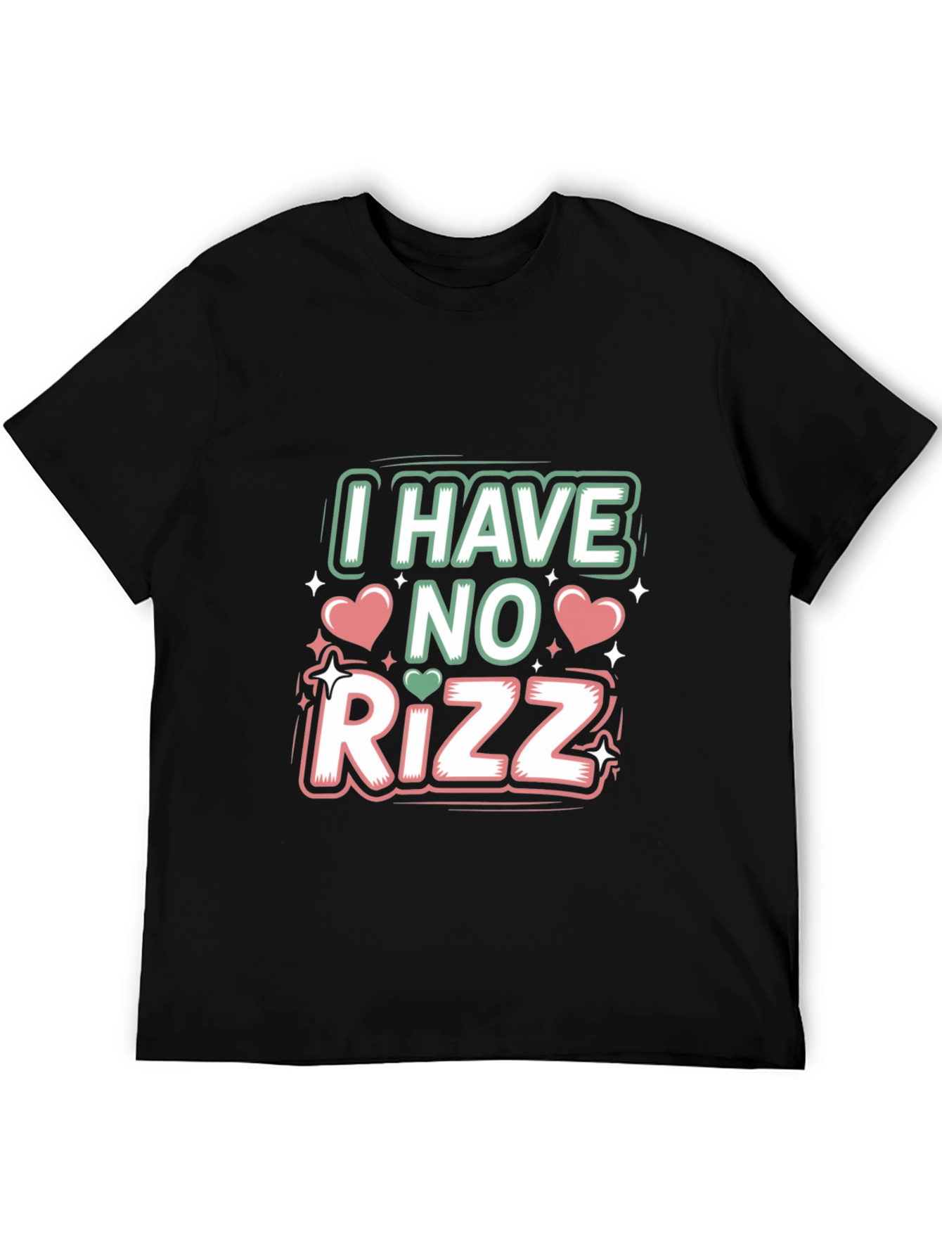 Camiseta Negra I Have No Rizz Divertida