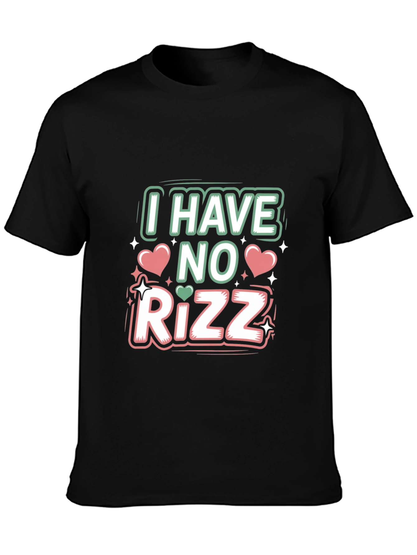 Camiseta Negra I Have No Rizz Divertida