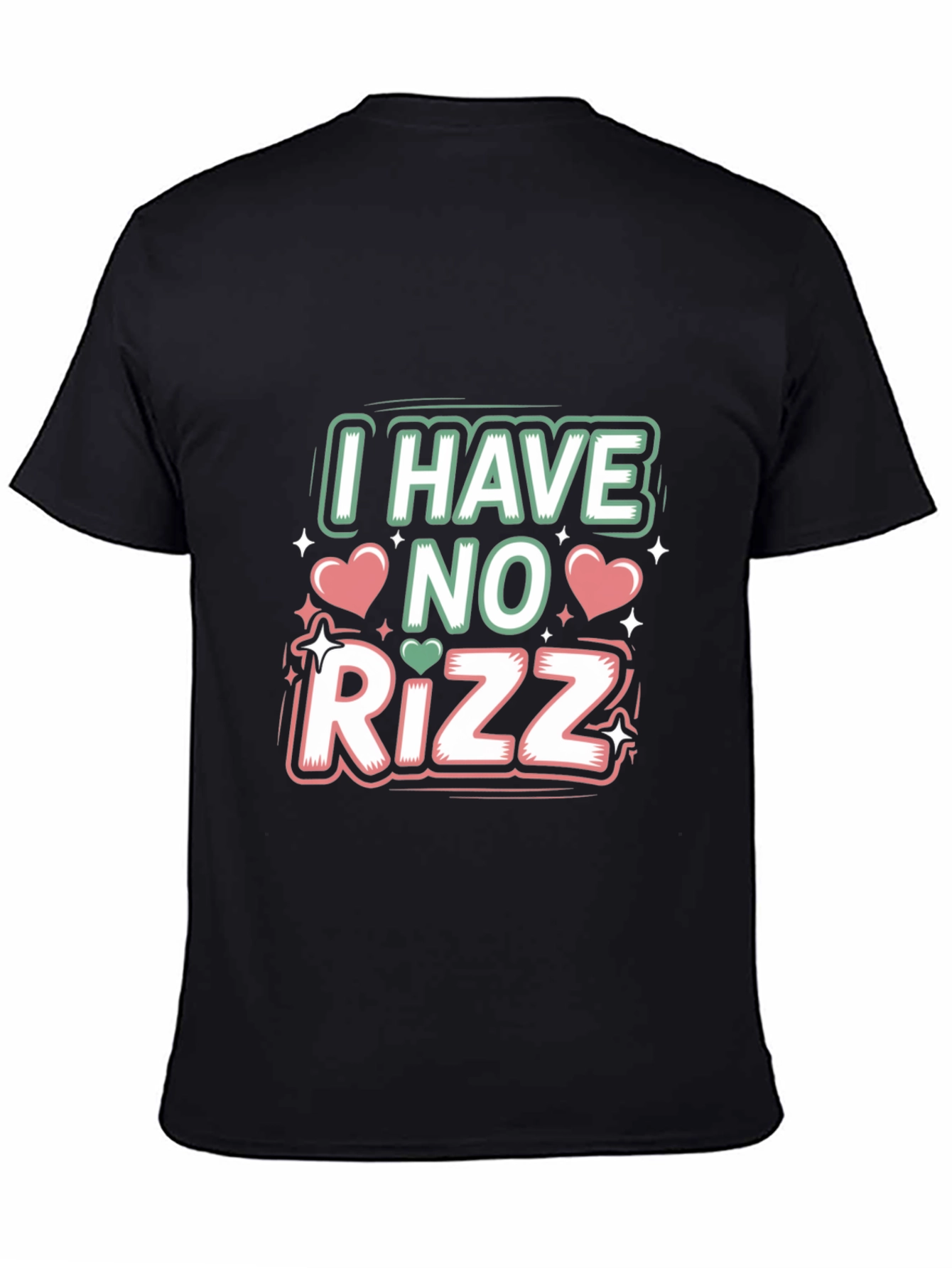Camiseta Negra I Have No Rizz Divertida