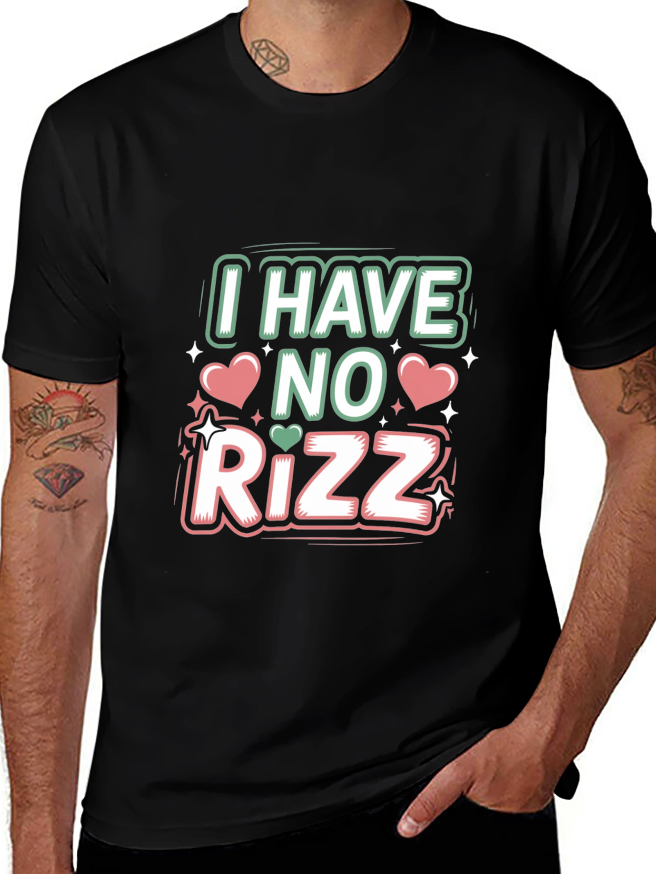 Camiseta Negra I Have No Rizz Divertida