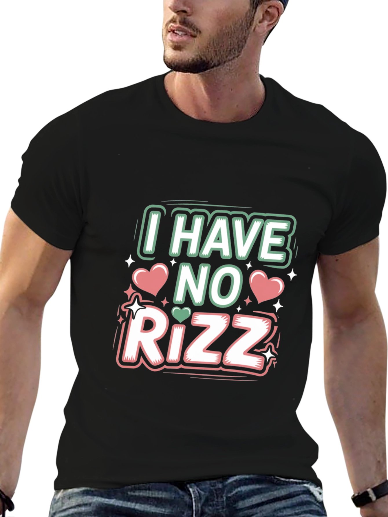 Camiseta Negra I Have No Rizz Divertida