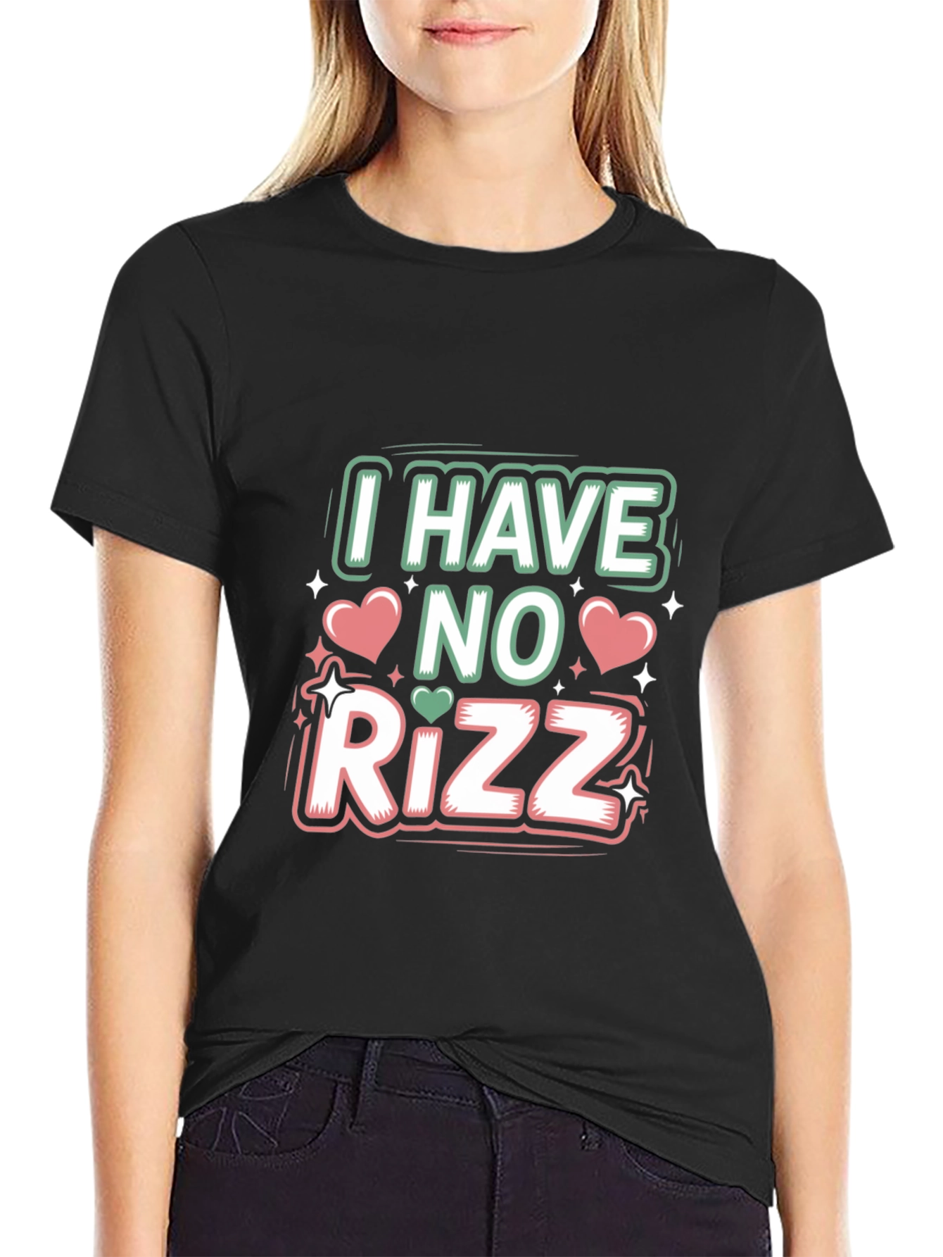Camiseta Negra I Have No Rizz Divertida