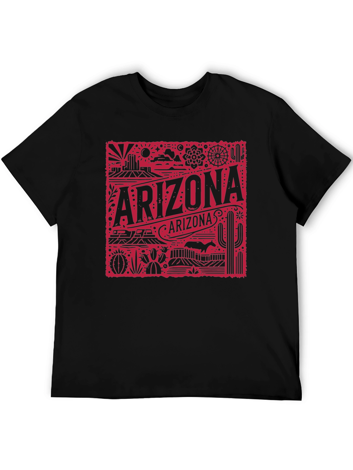 Camiseta Negra Arizona Retro