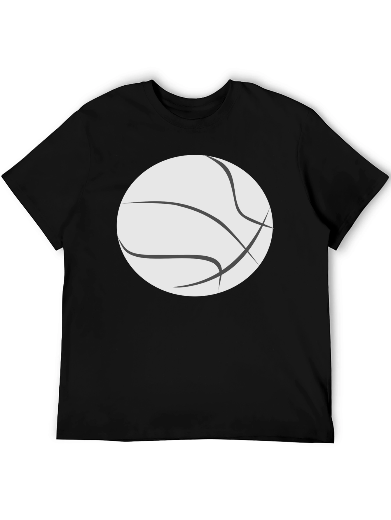 Camiseta Negra con Diseño de Baloncesto