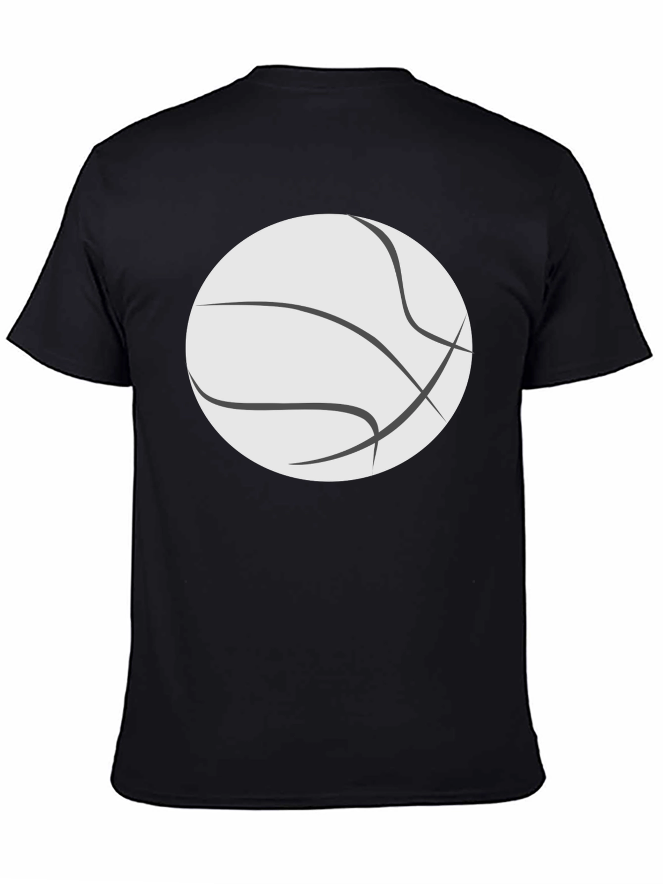 Camiseta Negra con Diseño de Baloncesto