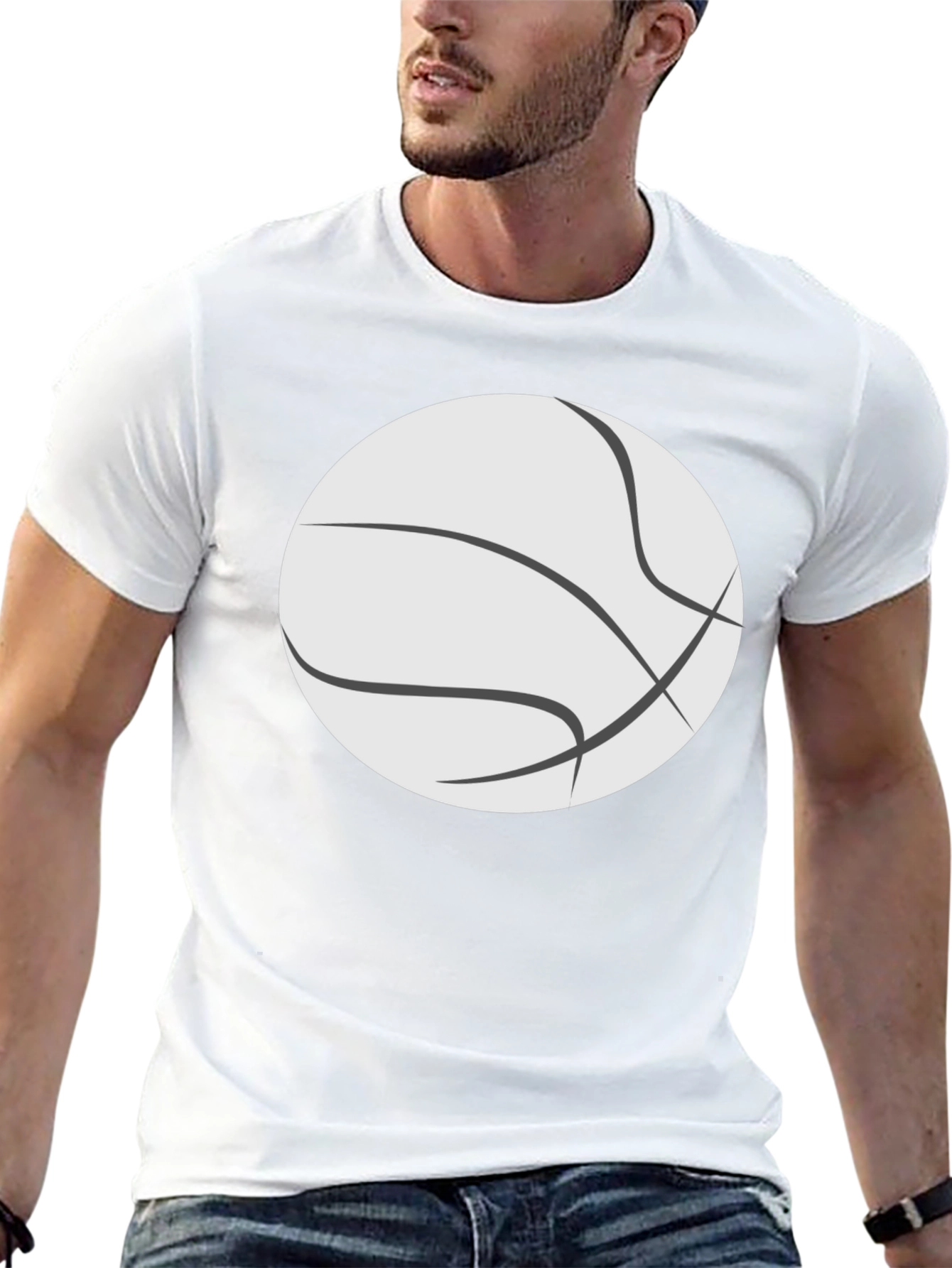 Camiseta Negra con Diseño de Baloncesto