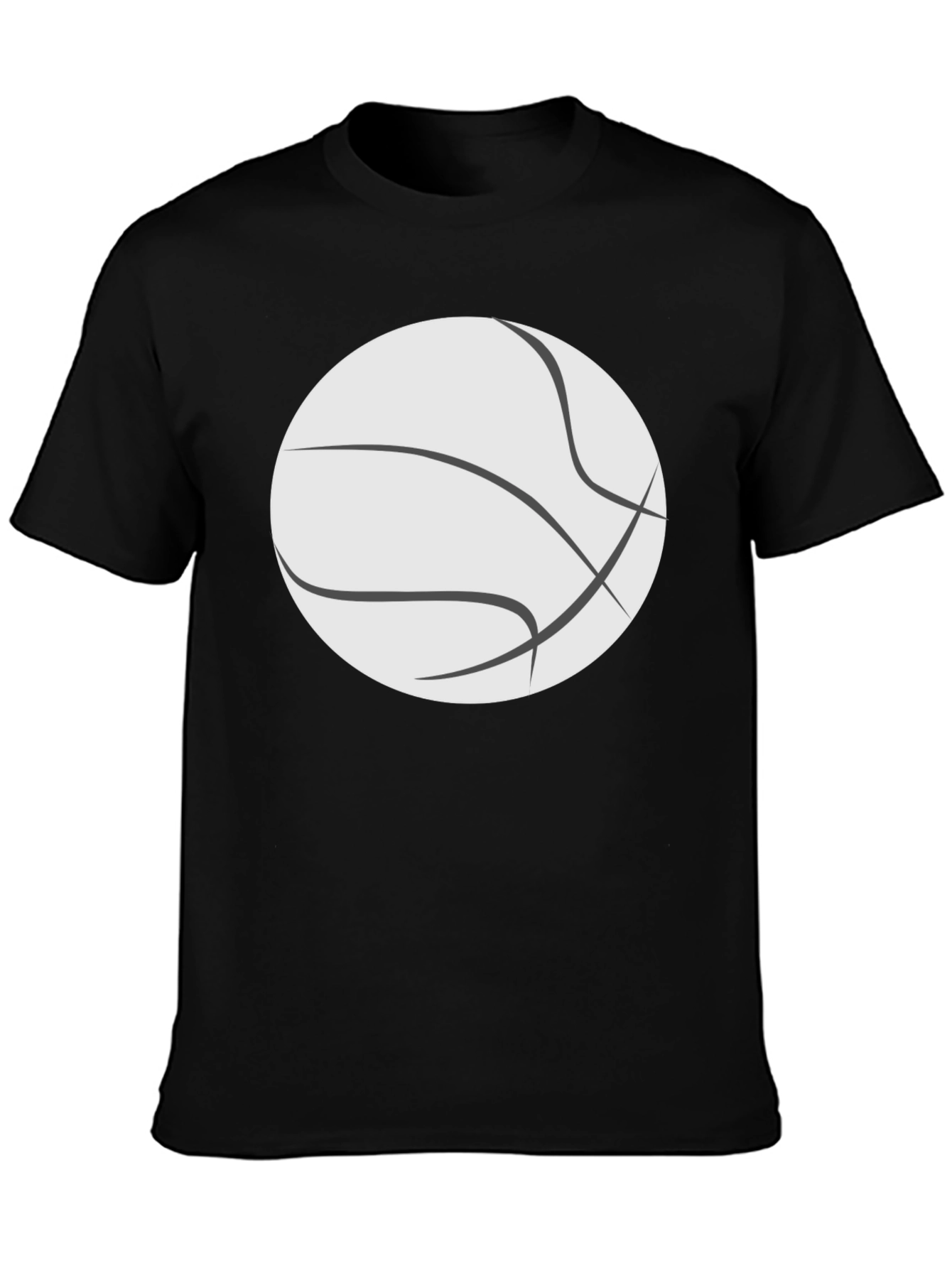 Camiseta Negra con Diseño de Baloncesto