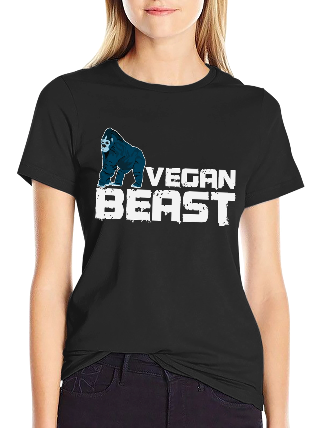 Camiseta Negra Vegan Beast
