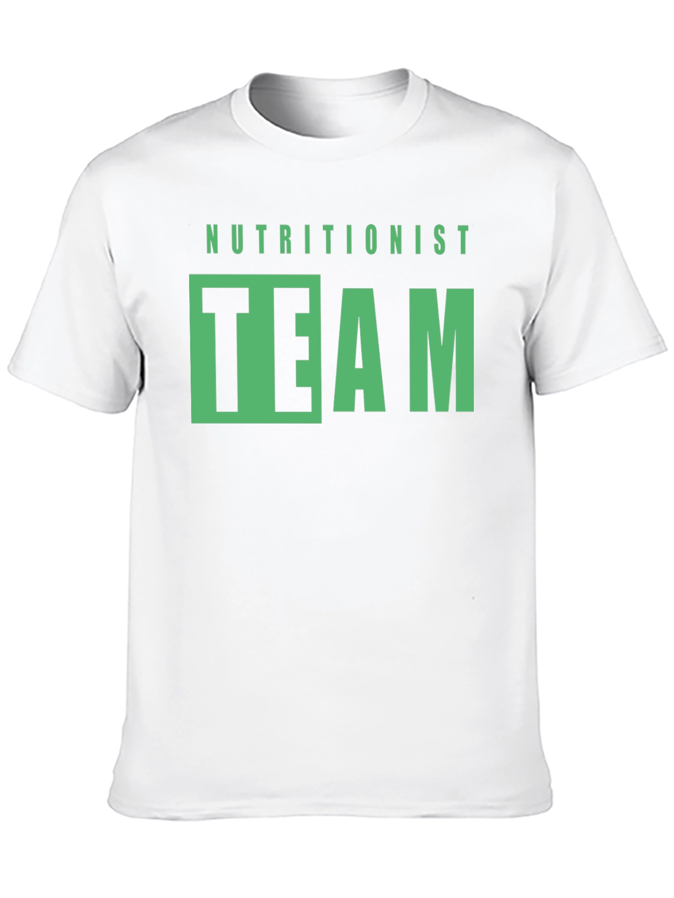 Camiseta Negra Nutricionista Team Diseño Gráfico