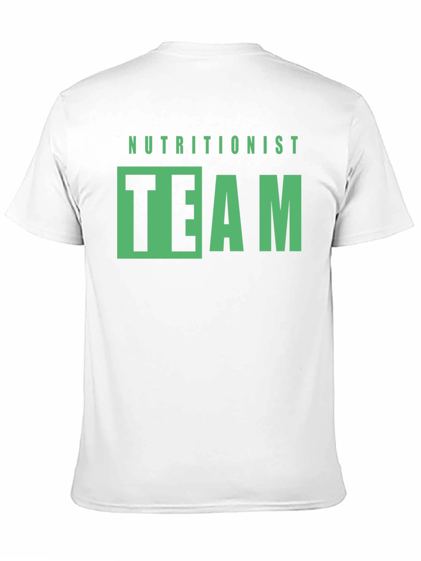 Camiseta Negra Nutricionista Team Diseño Gráfico